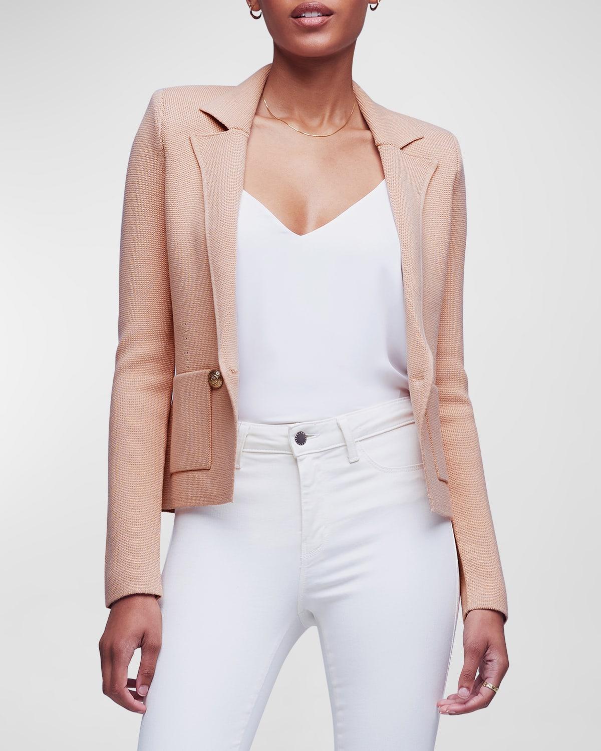 Womens Sofia Knit Double-Breasted Blazer Product Image