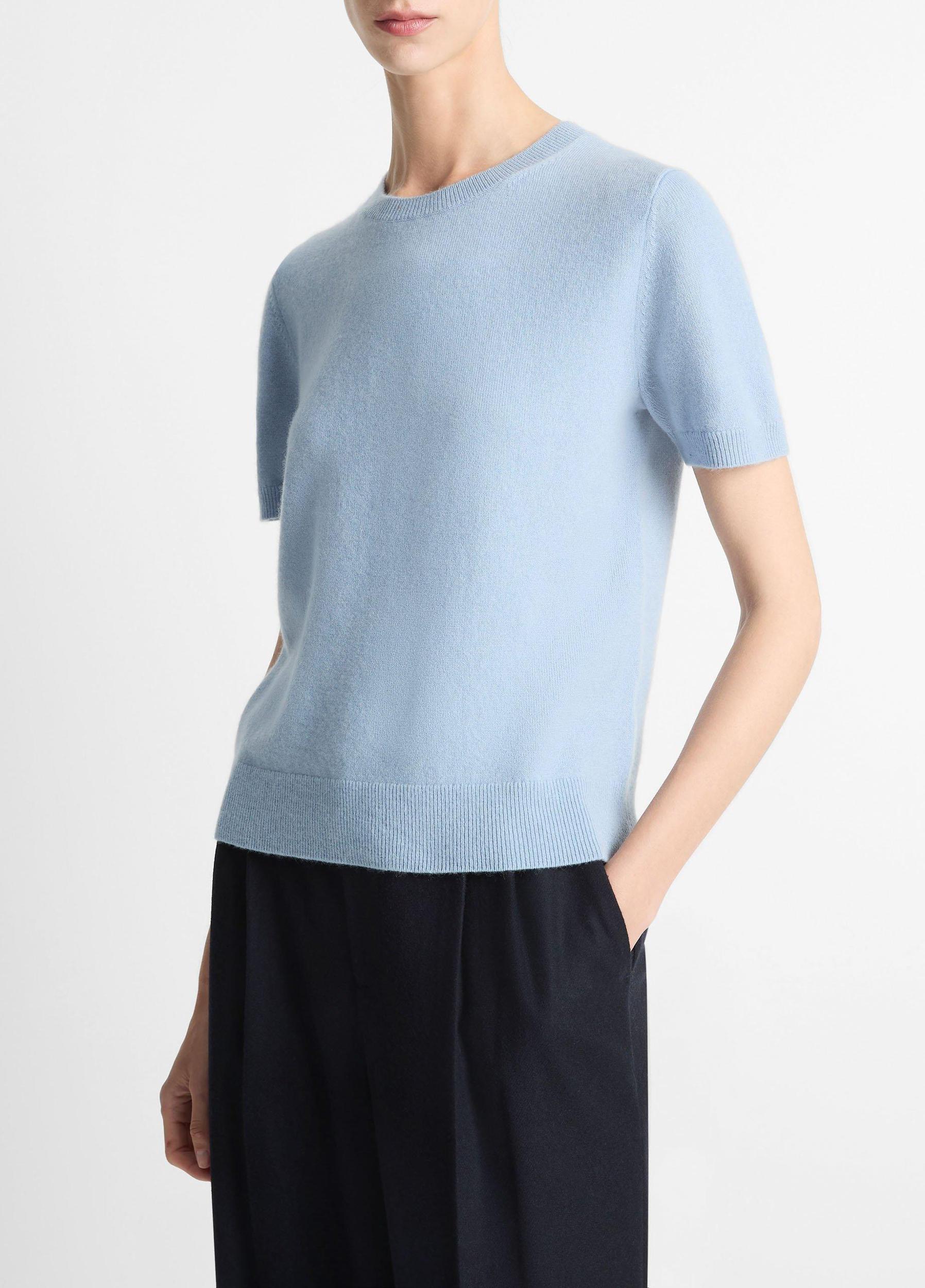 Wool & Cashmere-Blend Short-Sleeve Sweater Product Image