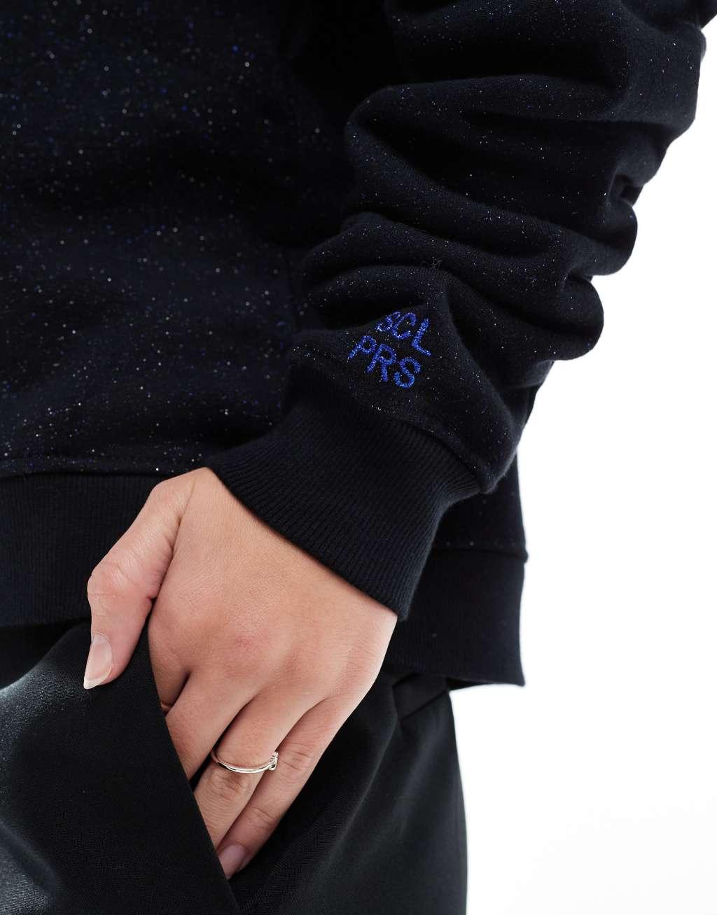 Scalpers gathered sweater in black   Product Image