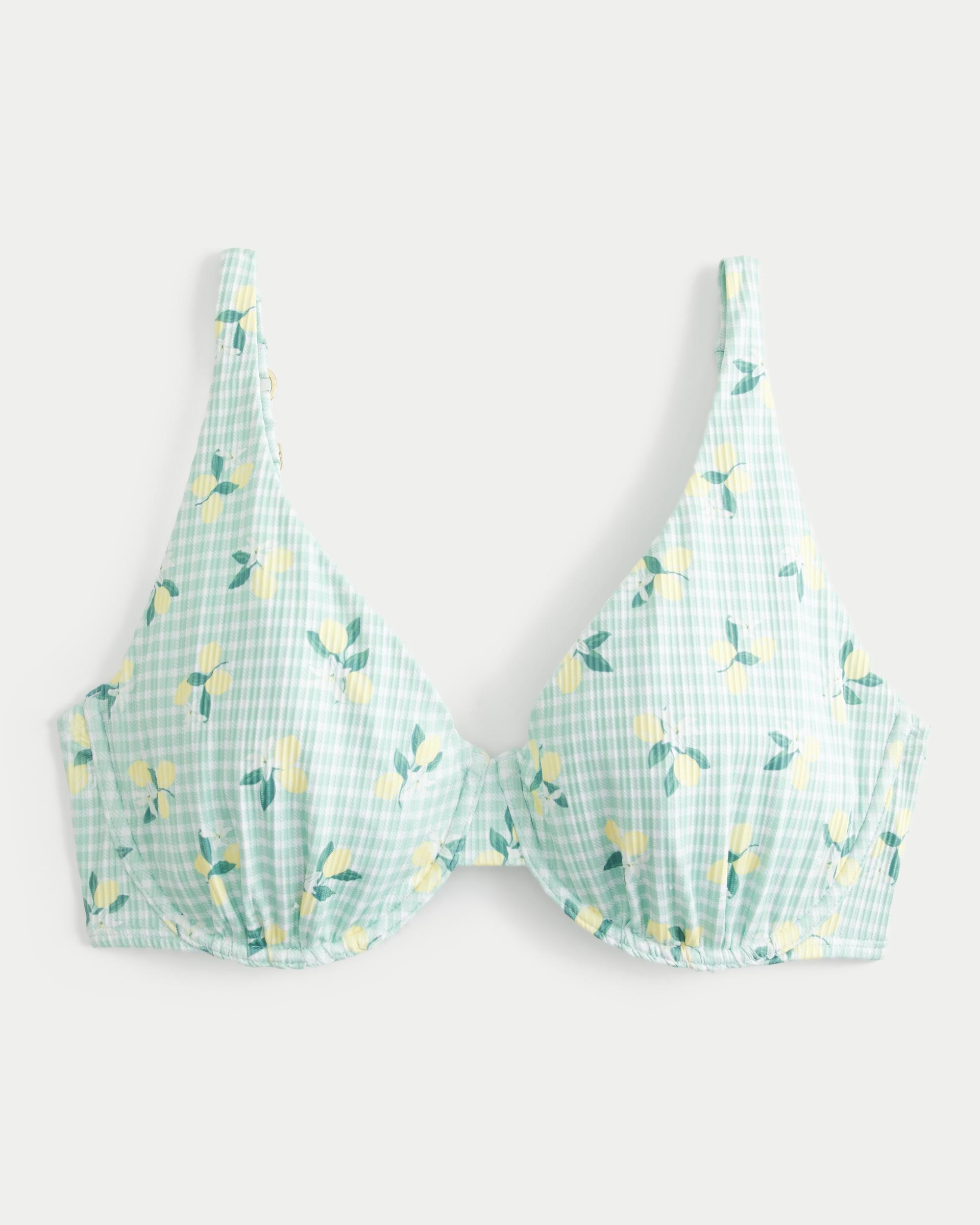 Curvy High Apex Ribbed Underwire Bikini Top Product Image