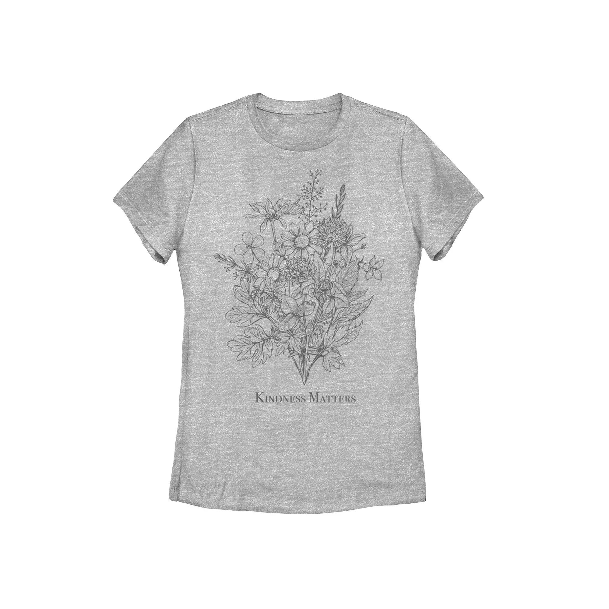 Juniors' Kindness Matters Floral Tee, Girl's,  Product Image