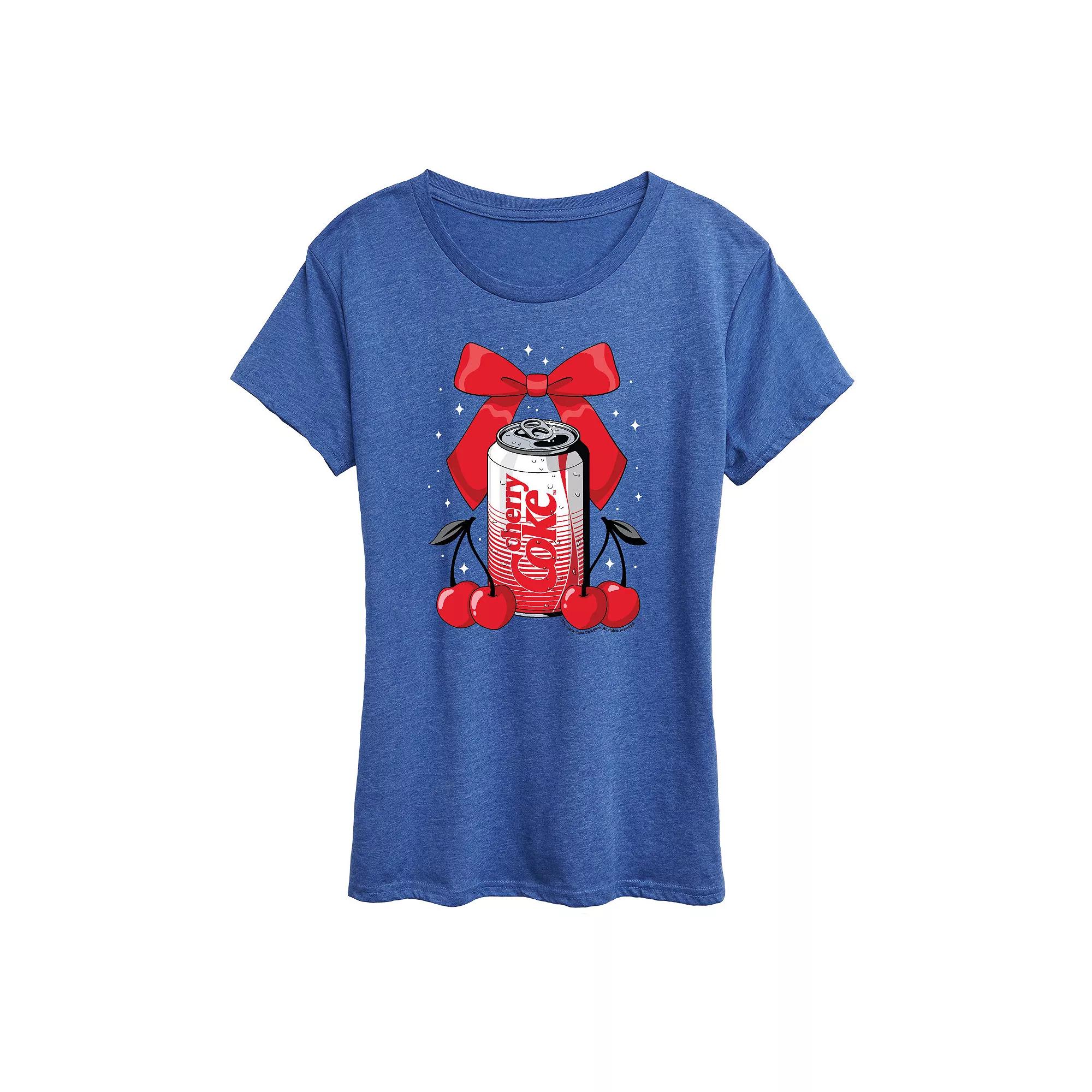 Women's Coca-Cola Cherry Can Bow Graphic Tee,  Product Image