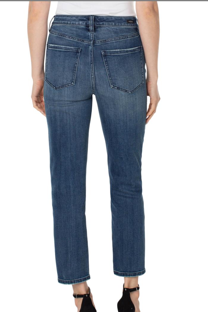 High Waist Ankle Non-Skinny Skinny Jeans- Allentree Product Image