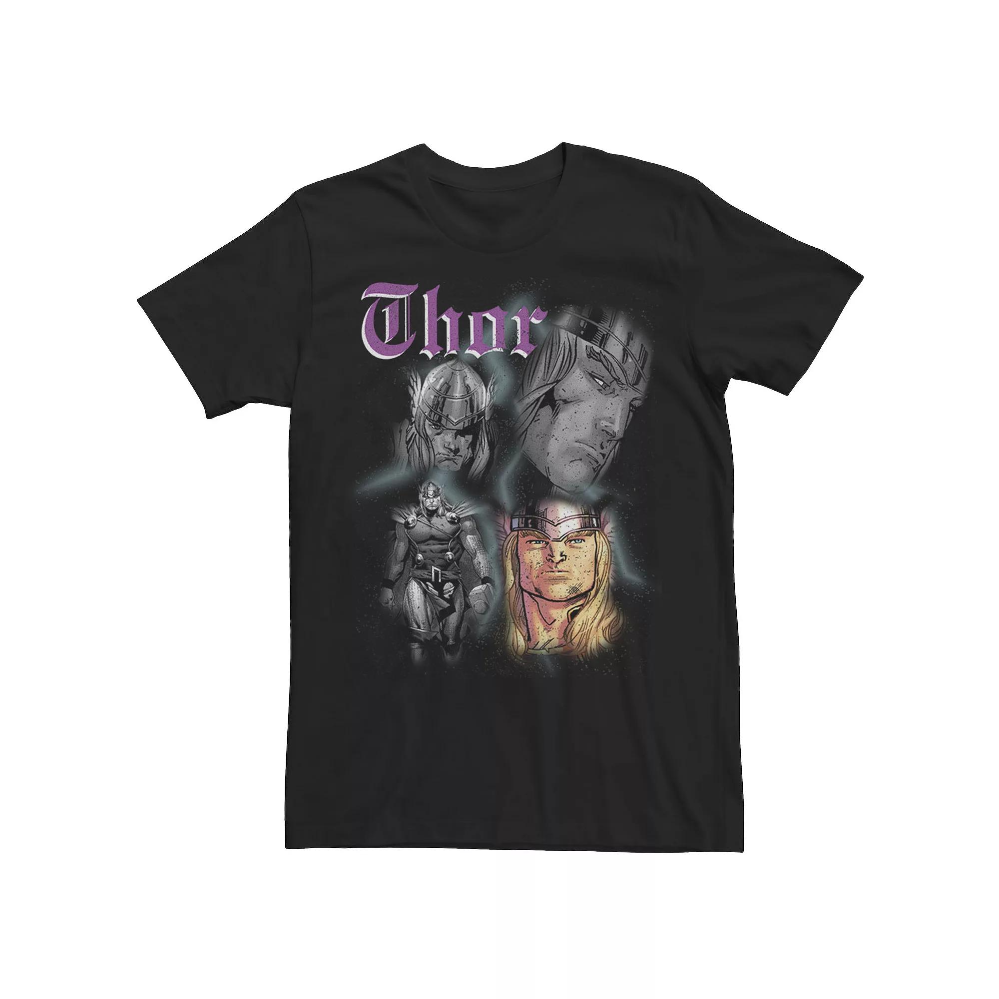 Men's Marvel Thor Homage Poster Graphic Tee, Size: Large, Black Product Image