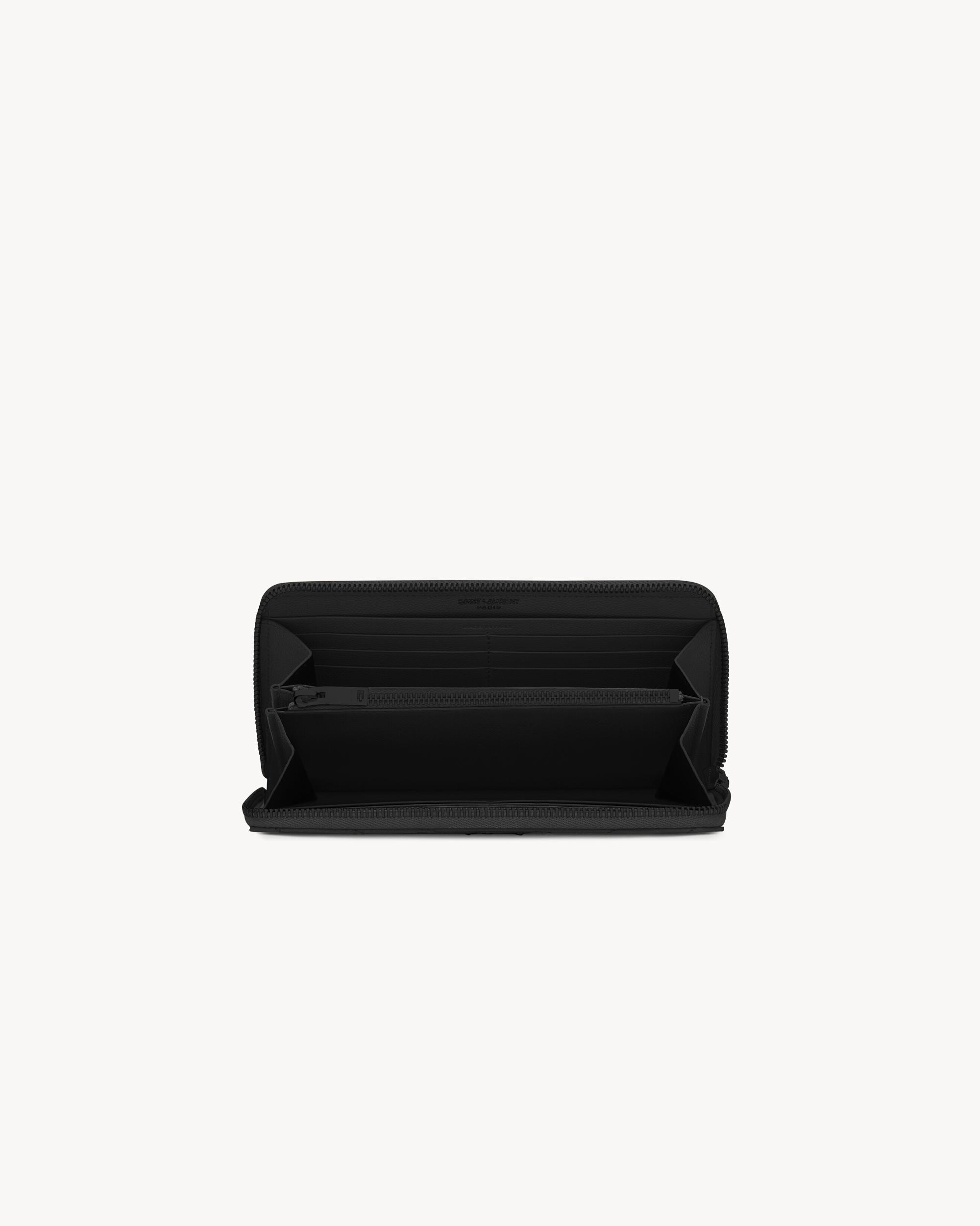 CASSANDRE MATELASSÉ ZIP AROUND WALLET IN GRAIN DE POUDRE LEATHER Product Image