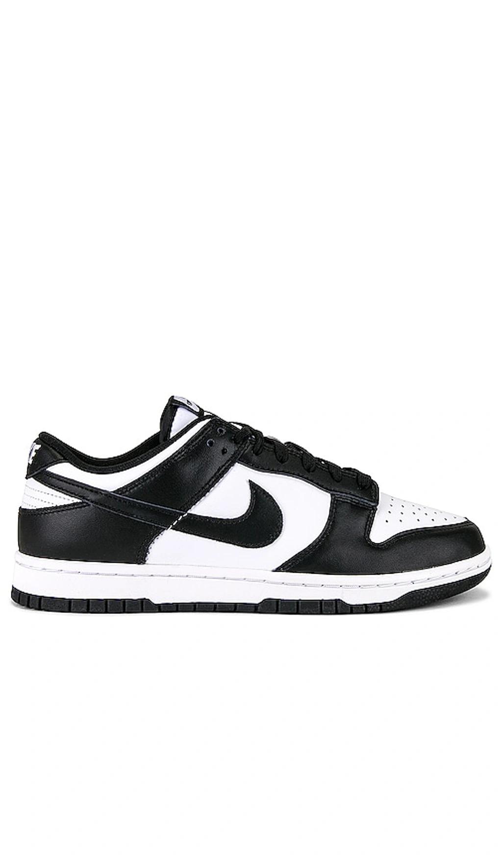 Black & White Dunk Low Retro Sneakers Product Image