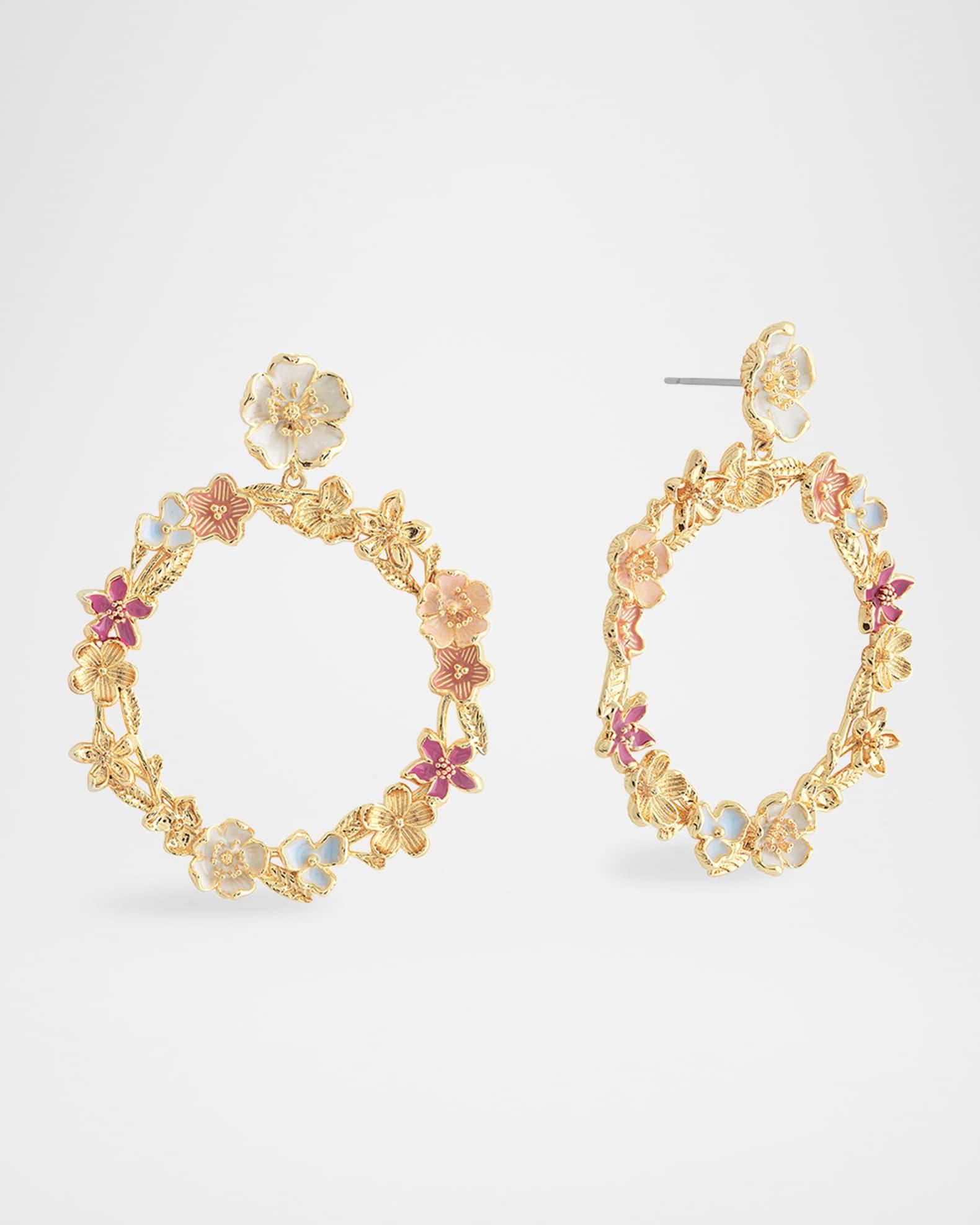 Wildflowers Gathered Hoop Earrings Product Image