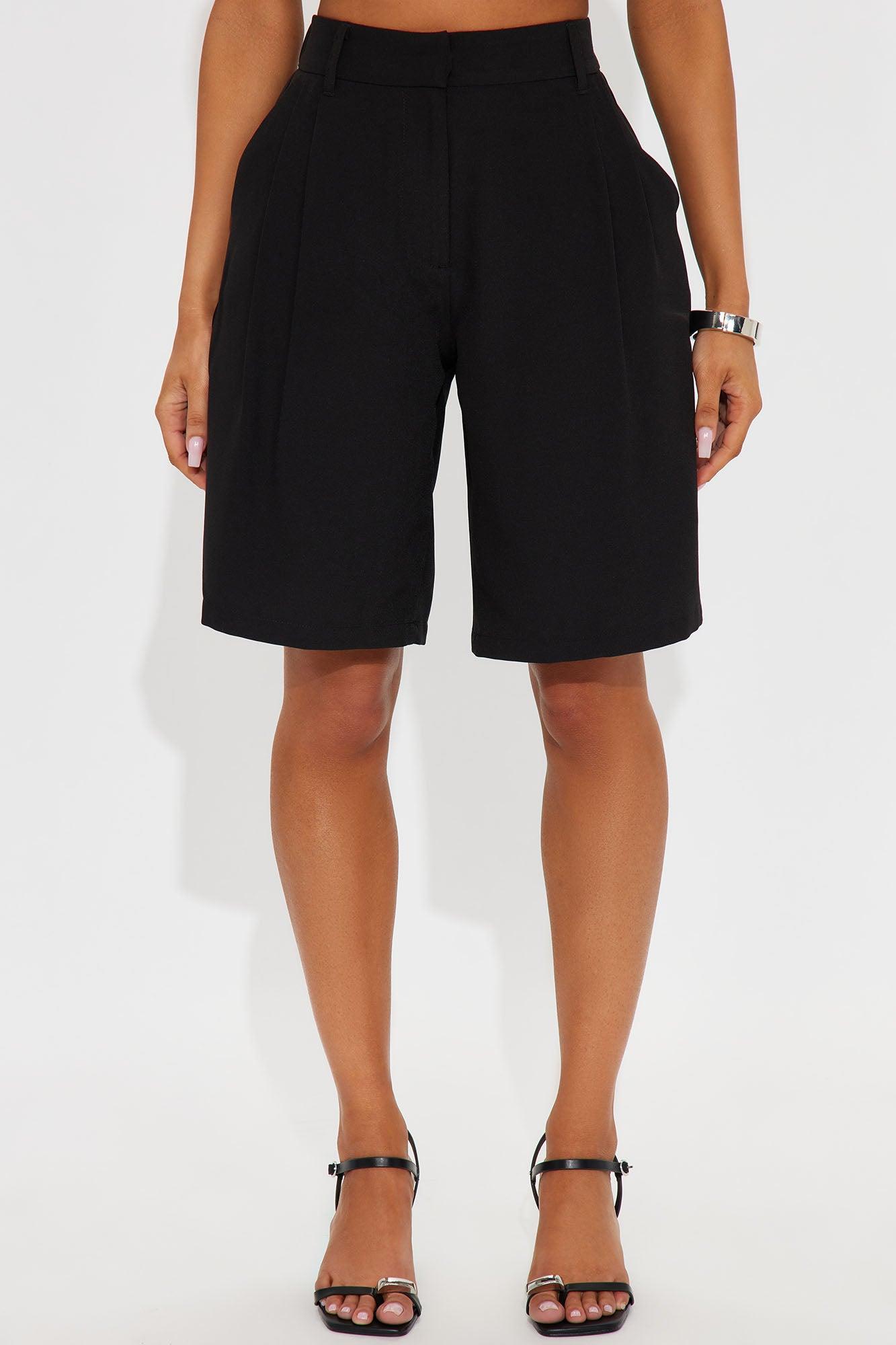Rosie Trouser Bermuda Short - Black Product Image