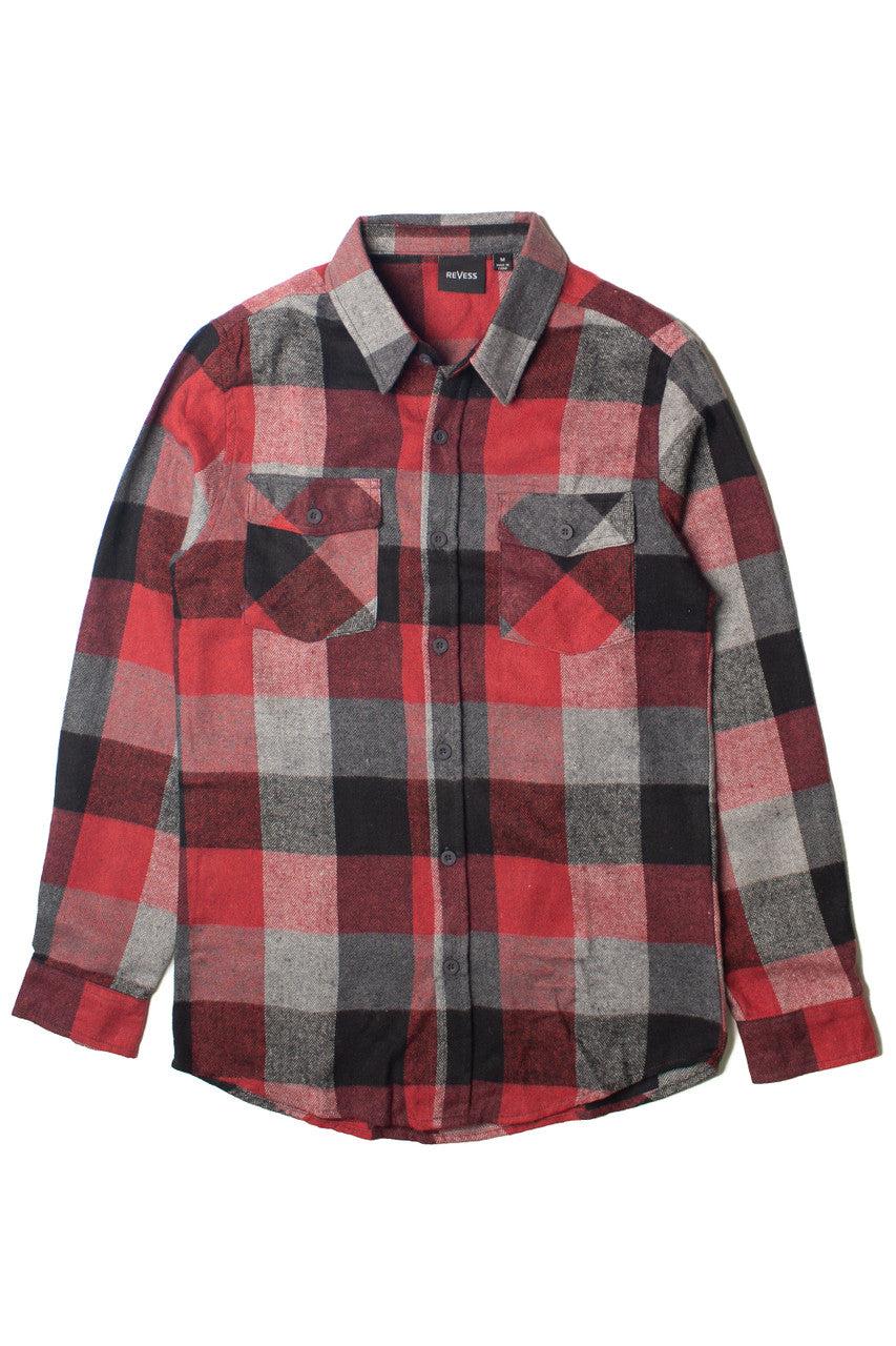 Burgundy & Charcoal Flannel Shirt Product Image