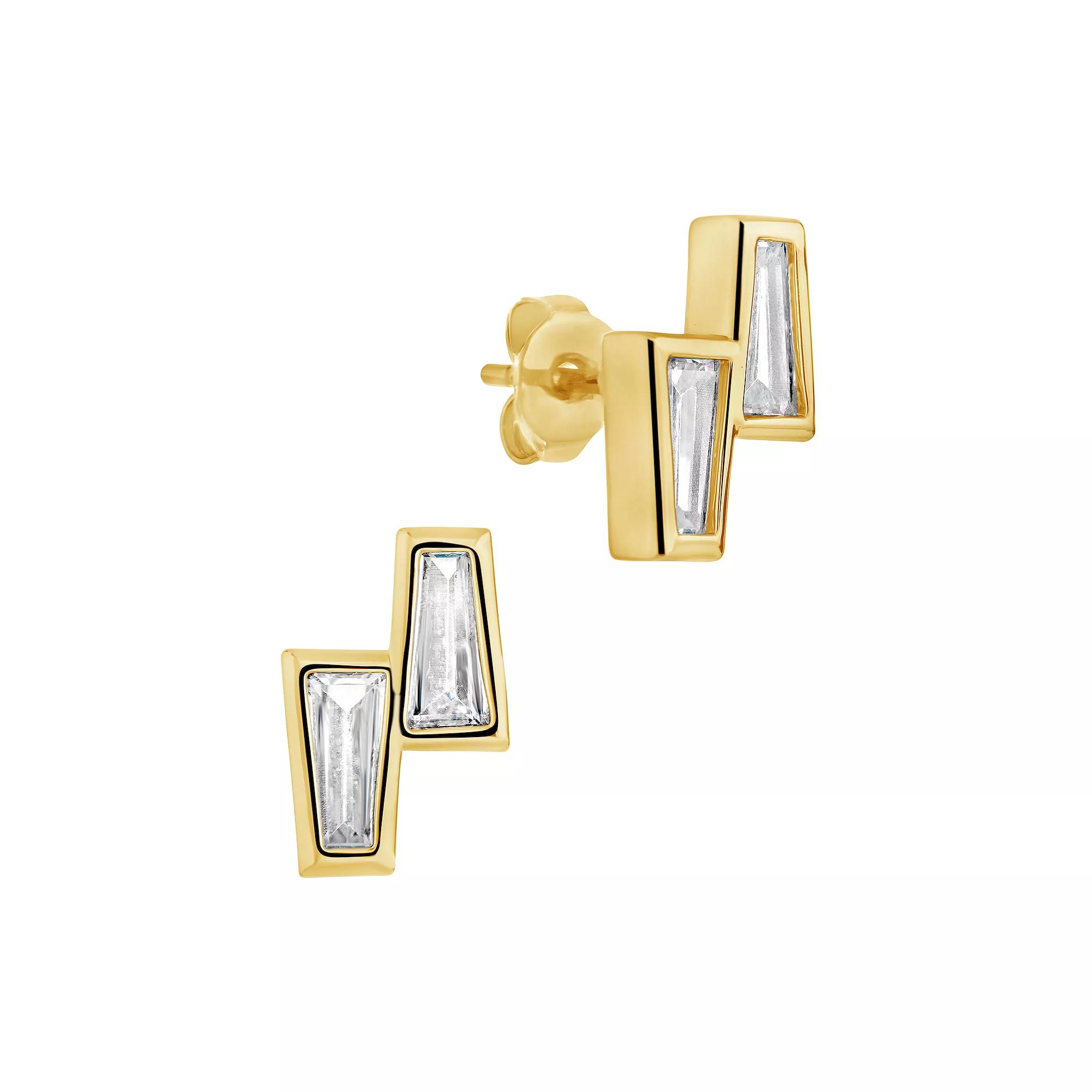 MC Collective Colsie Cubic Zirconia Nickel Free Stud Earrings, Women's, Silver Tone Product Image