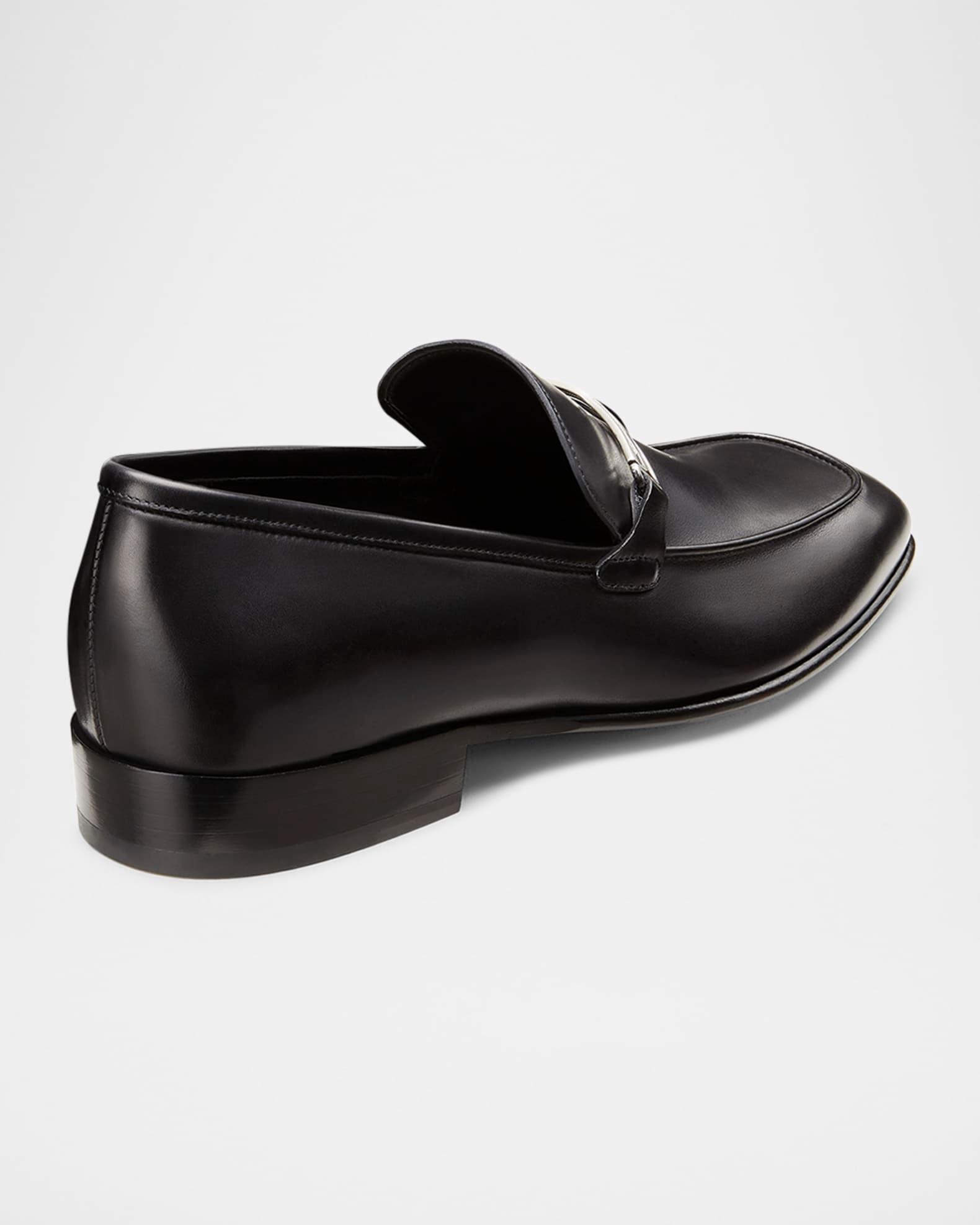 Men's Ambrose Leather Lattice-Bit Loafers Product Image