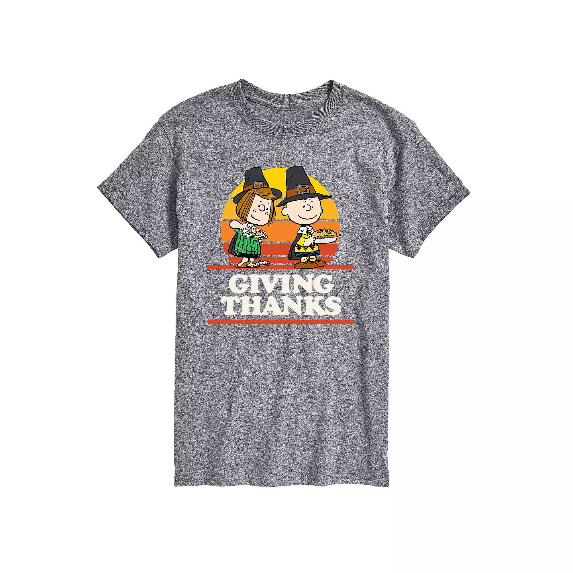 Big & Tall Peanuts Giving Thanks Tee, Men's,  Product Image