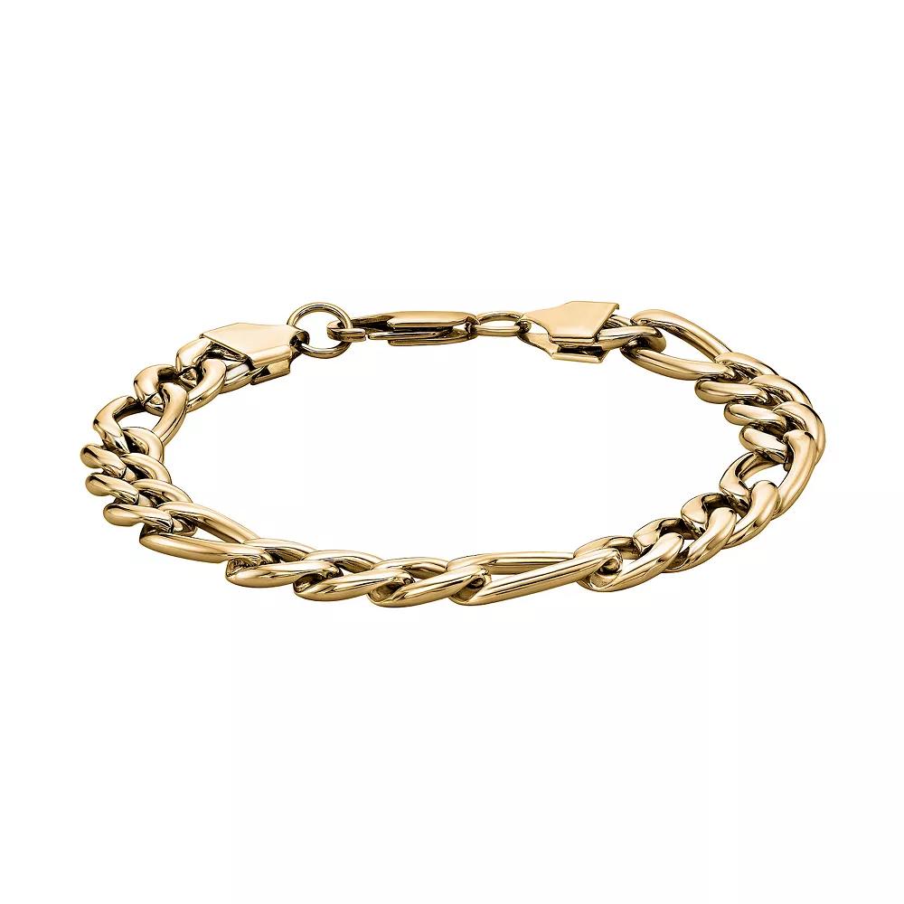 Men's LYNX Figaro Chain Bracelet, Size: 9", Gold Tone Product Image