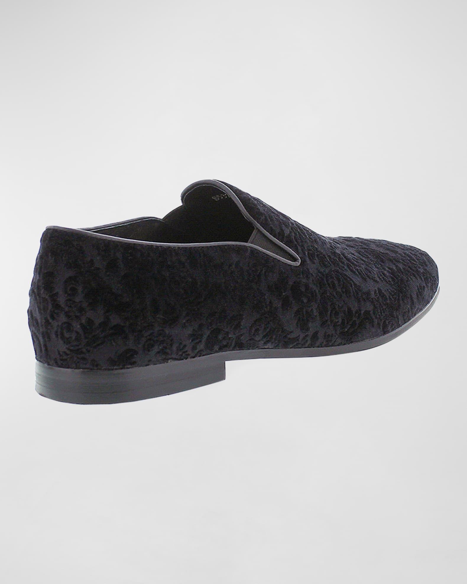 Men's Sonoma Floral Skull-Embossed Velvet Loafers Product Image