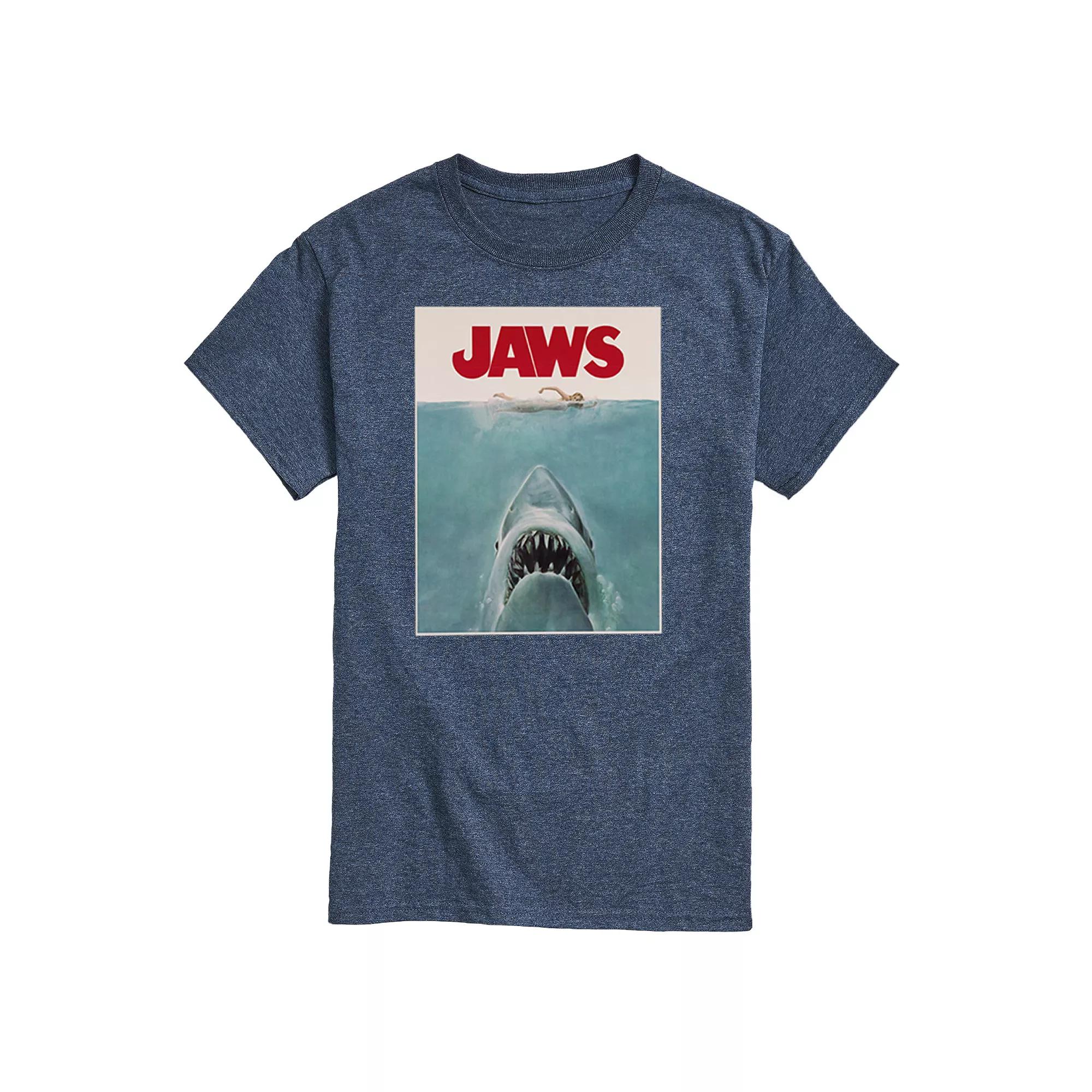 Big & Tall Jaws Terrifying Poster Tee, Men's,  Product Image