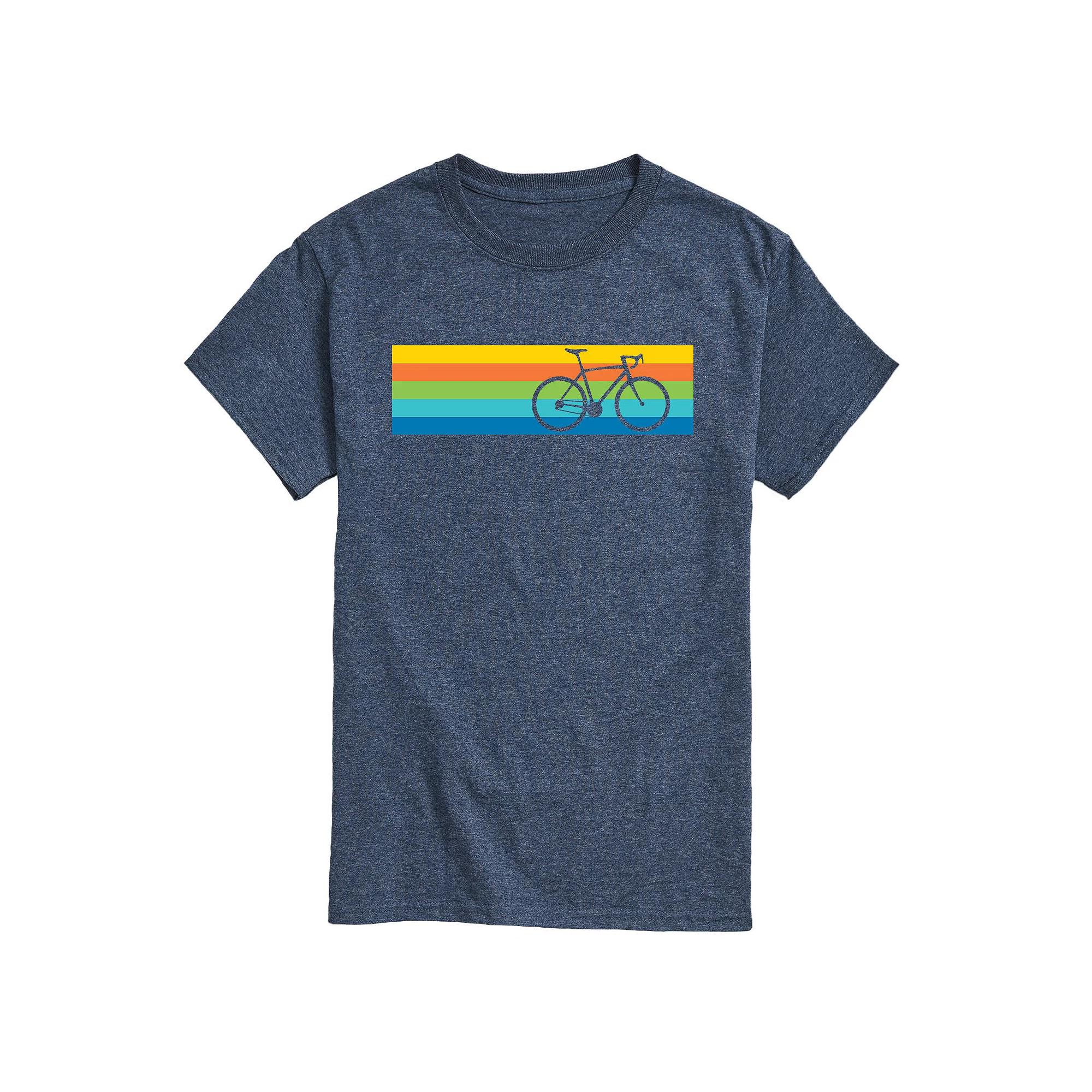Boy's Road Bike Retro Stripes Tee, Men's,  Product Image
