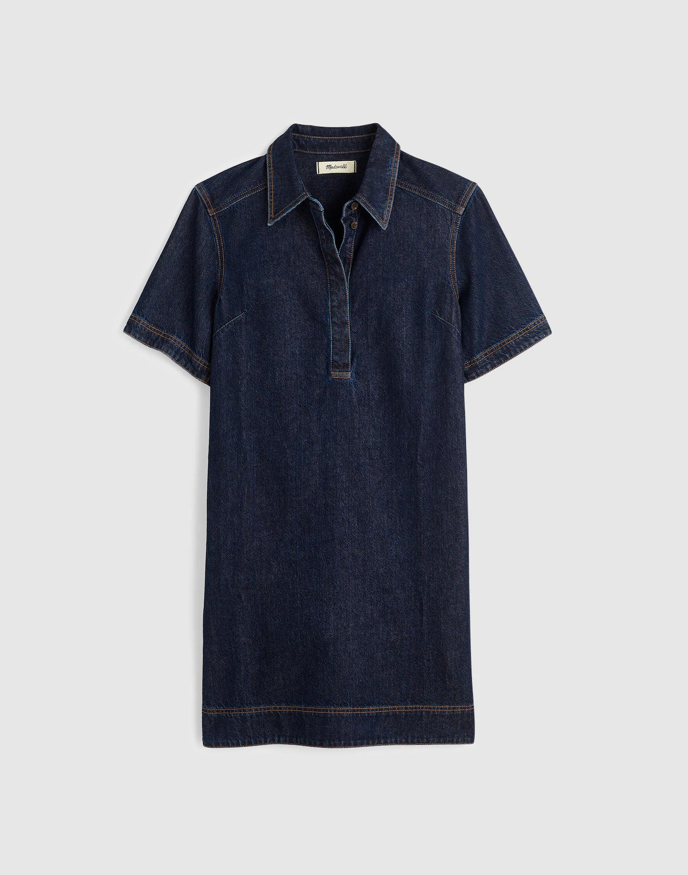 Denim Popover Mini Dress Product Image