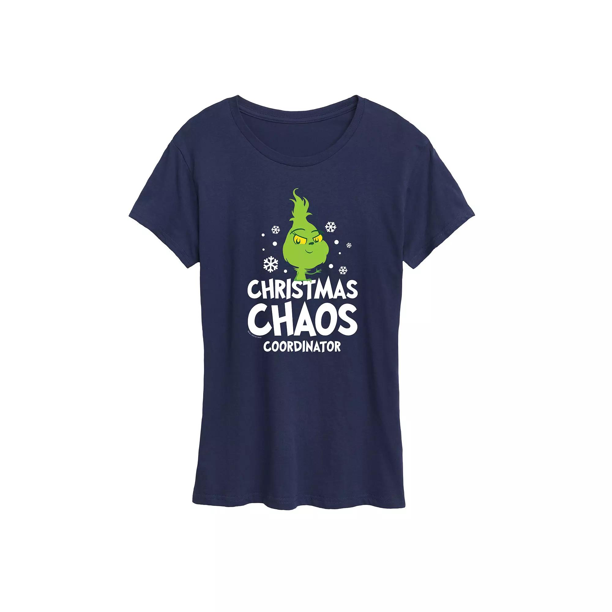 Women's Dr. Seuss Little Grinch Chaos Coordinator Graphic Tee, Girl's,  Product Image
