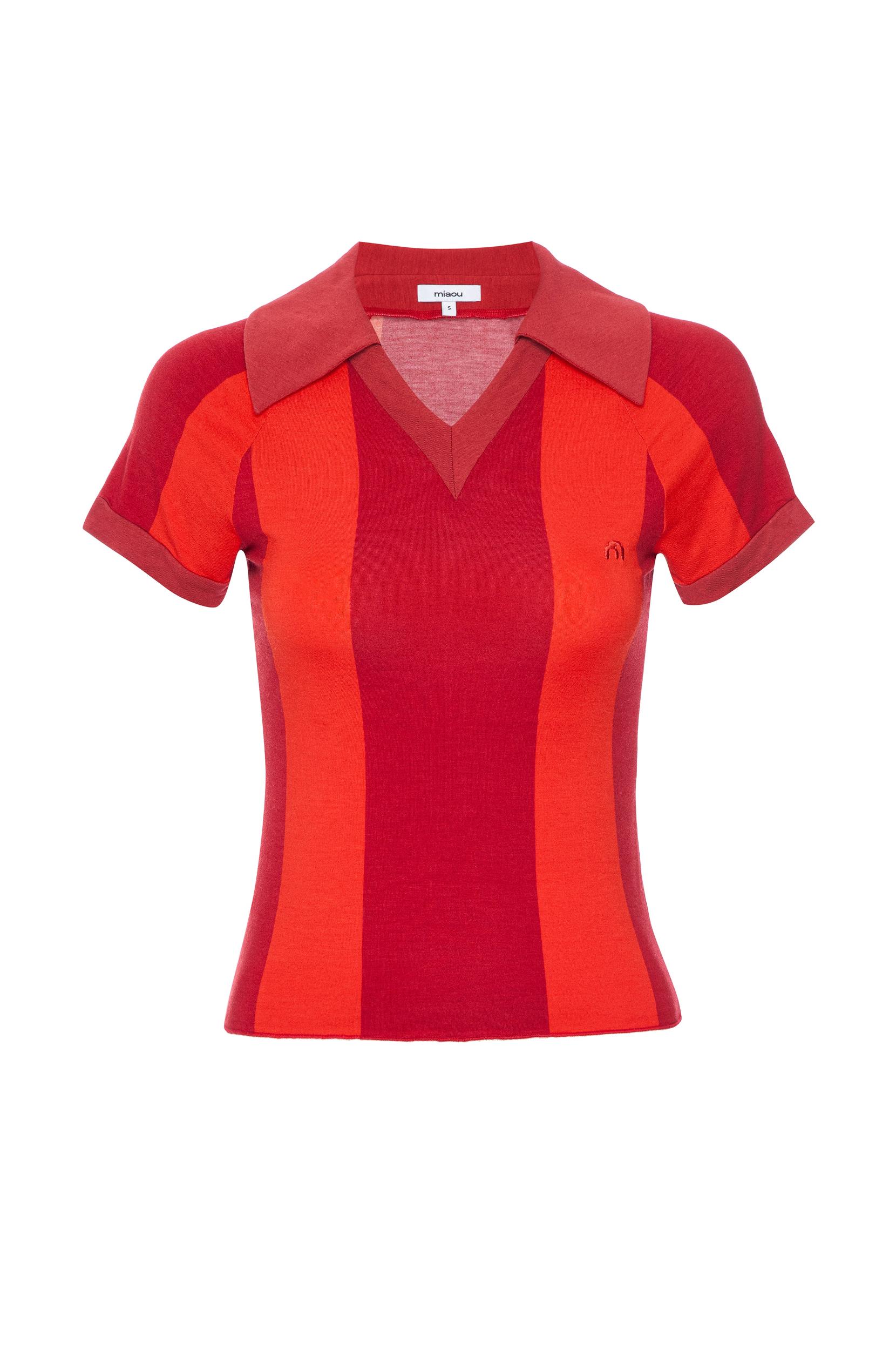 MEL TOP - RED STRIPE Product Image