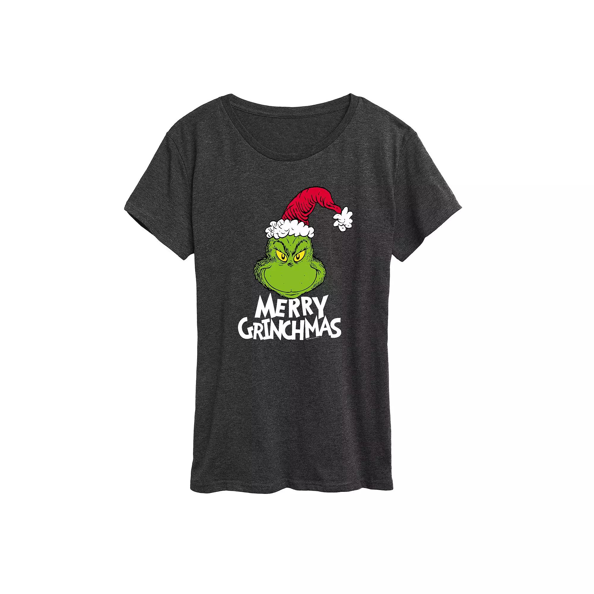 Women's Dr. Seuss The Grinch Merry Grinchmas Graphic Tee, Girl's,  Product Image