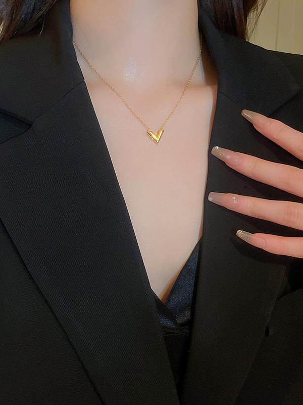 Geometric Solid Color Necklaces Accessories Product Image