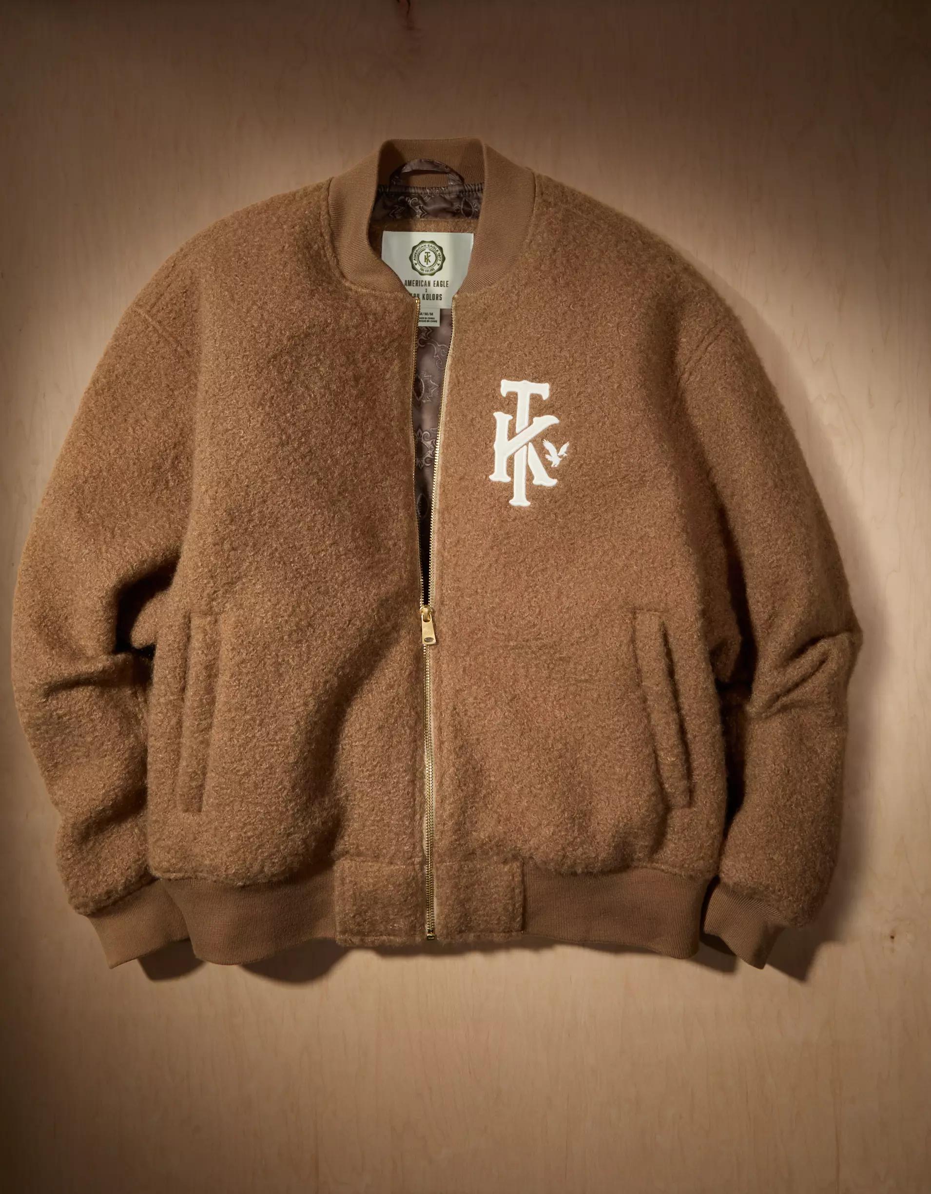AE x Tru Kolors Sherpa Bomber Jacket Product Image