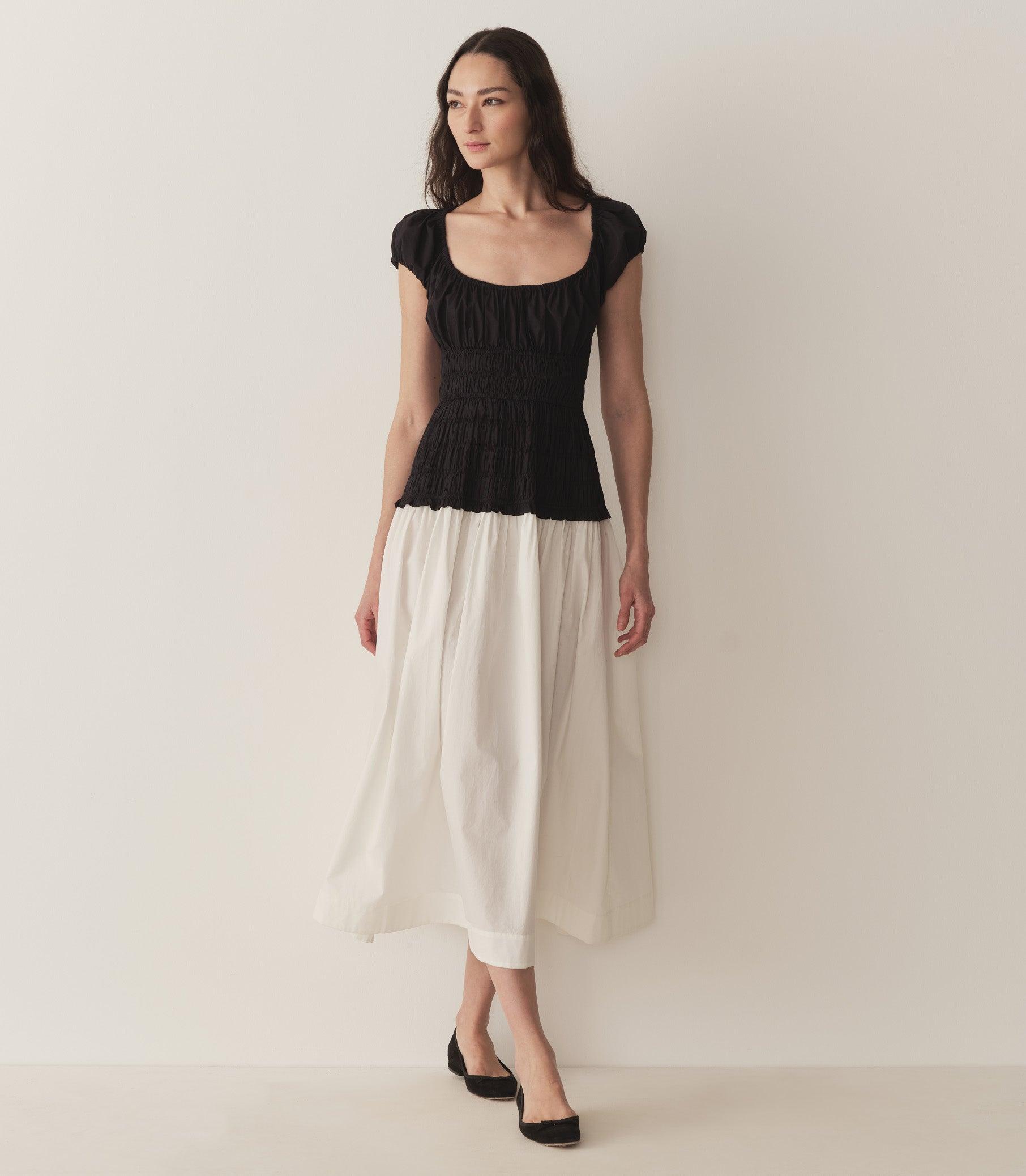 ENYA DRESS -- BLACK AND SALT Product Image