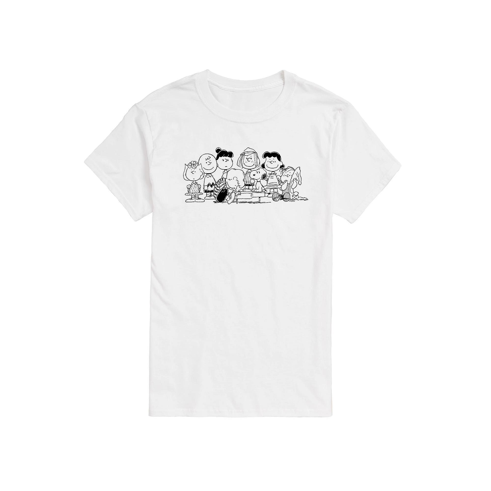 Men's Peanuts Group Outline Tee,  Product Image
