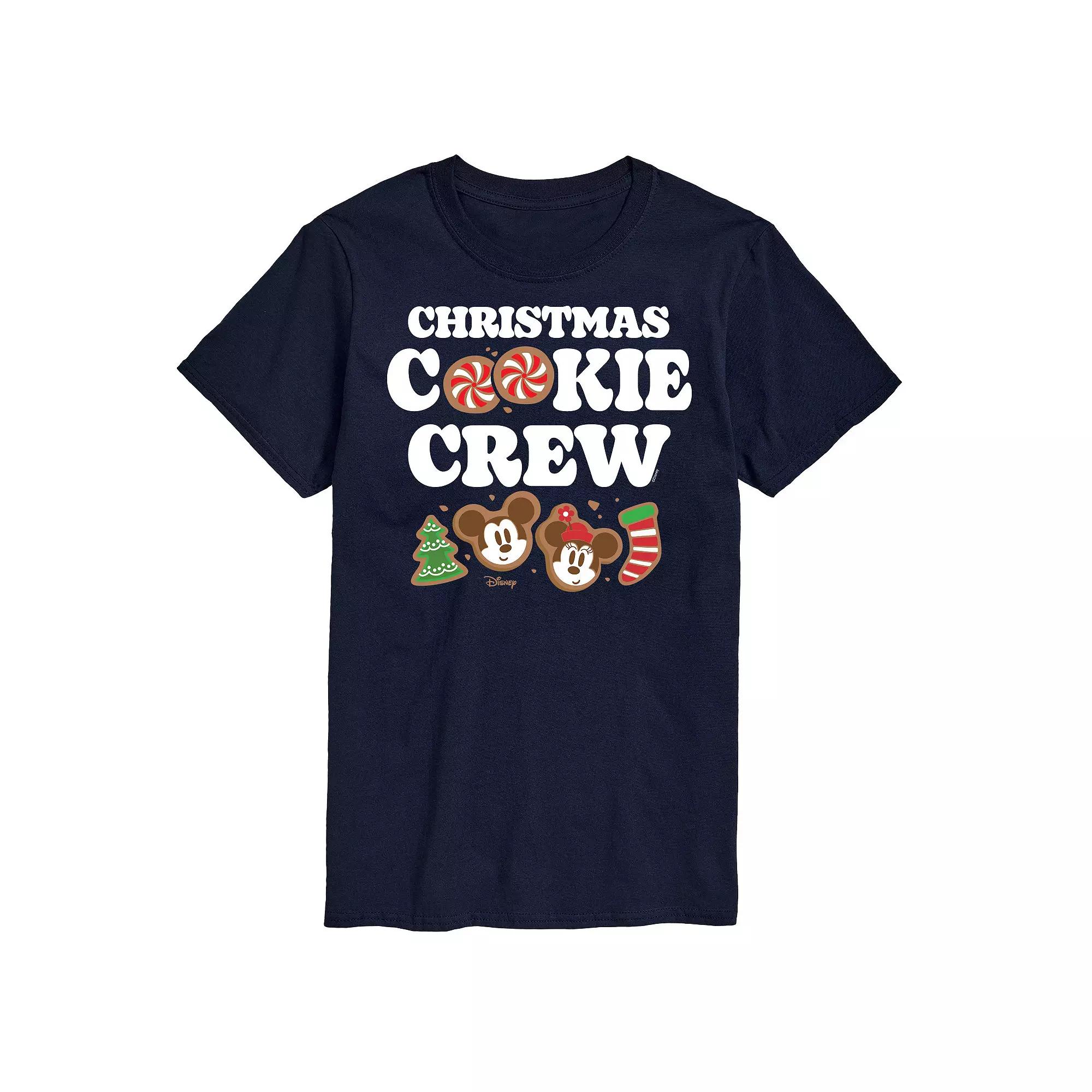 Disney's Mickey & Minnie Mouse Men's Christmas Cookie Crew Graphic Tee,  Product Image