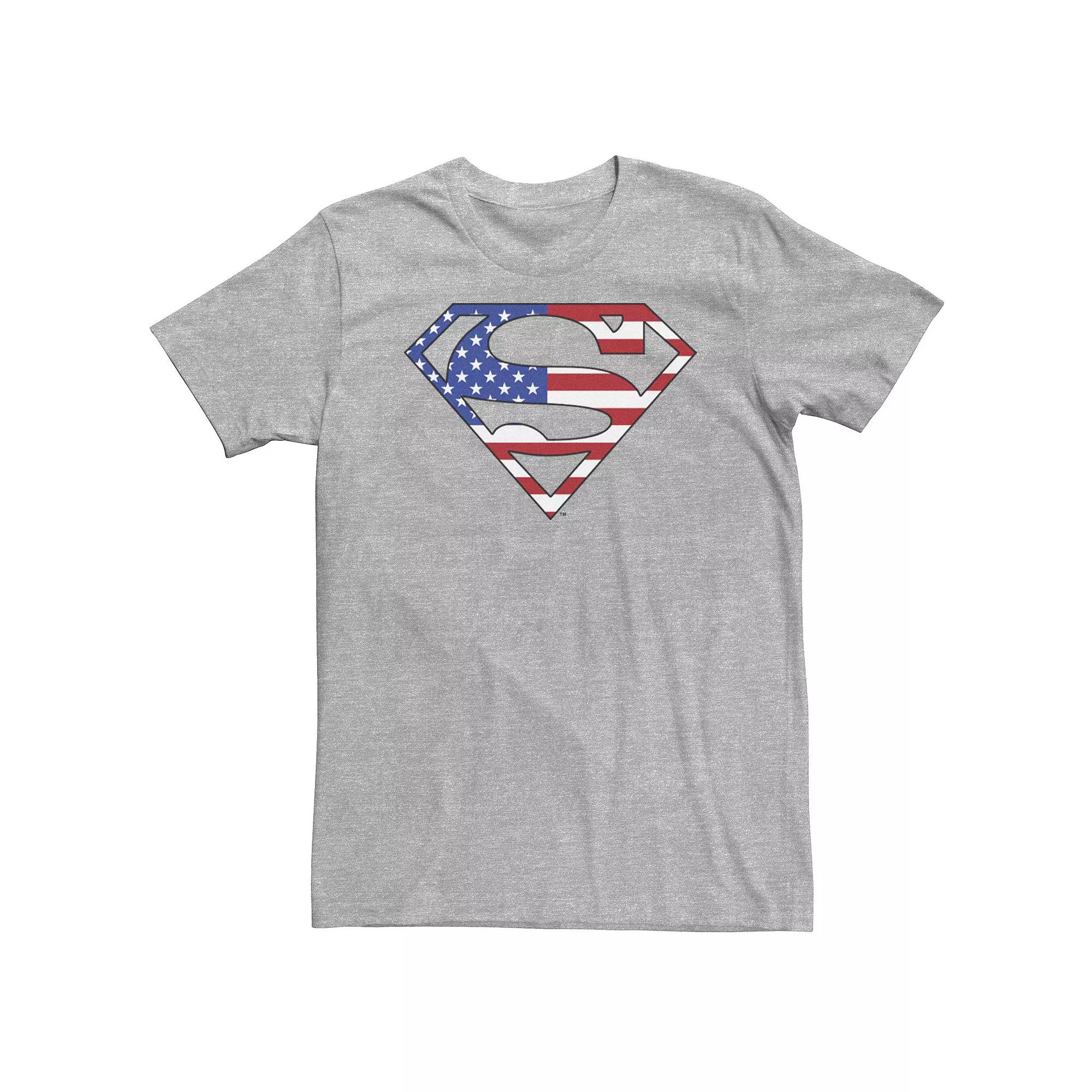 Big & Tall DC Comics Superman U.S. Flag Shield Tee, Men's,  Product Image