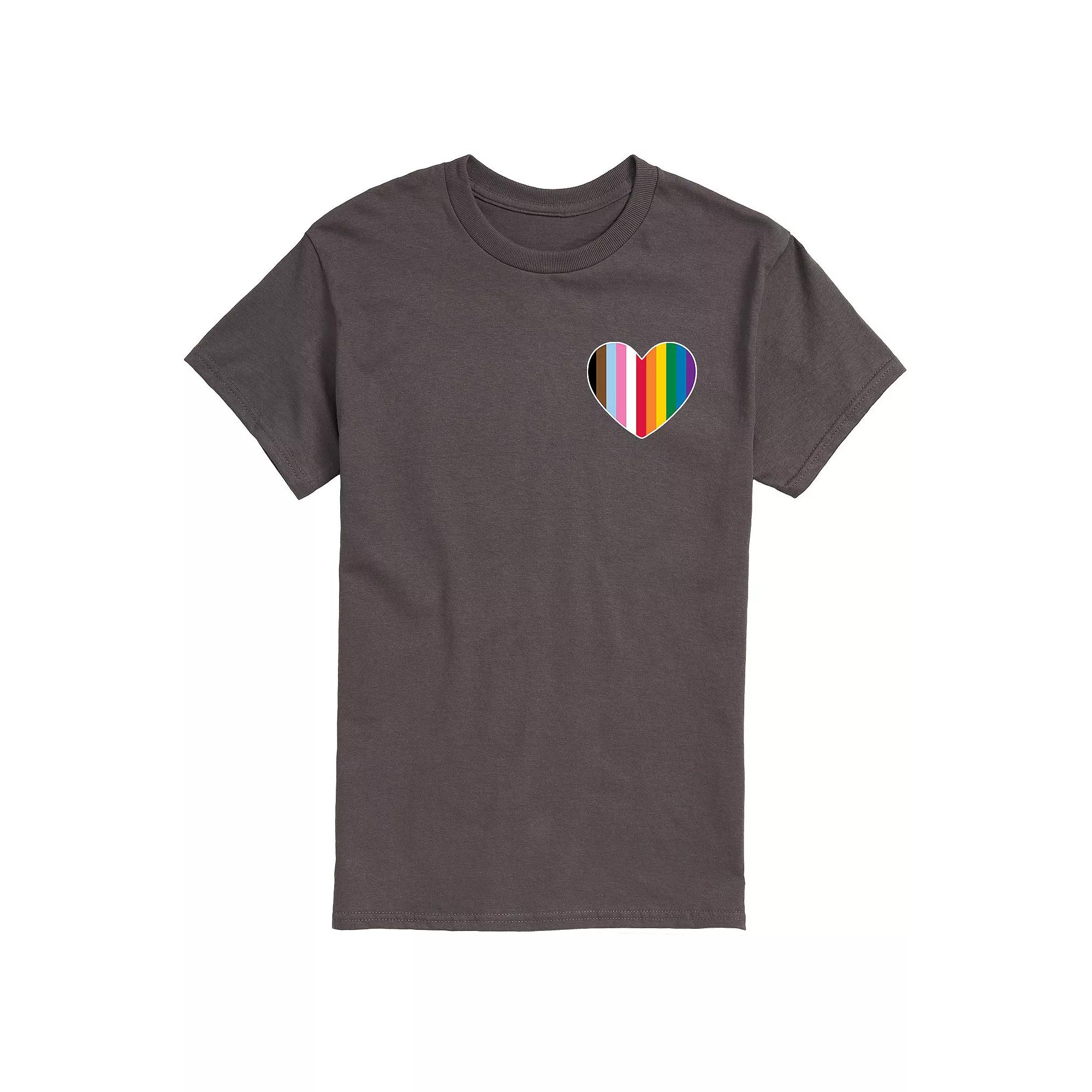 Men's LGBTQ Flag Heart Tee,  Product Image