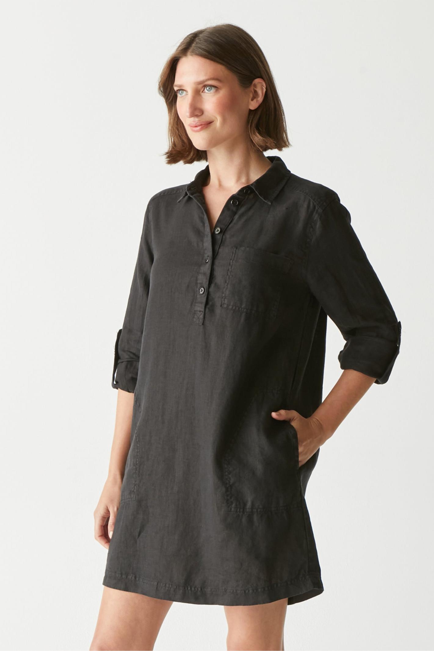 Eleanor Linen Shirt Dress Product Image