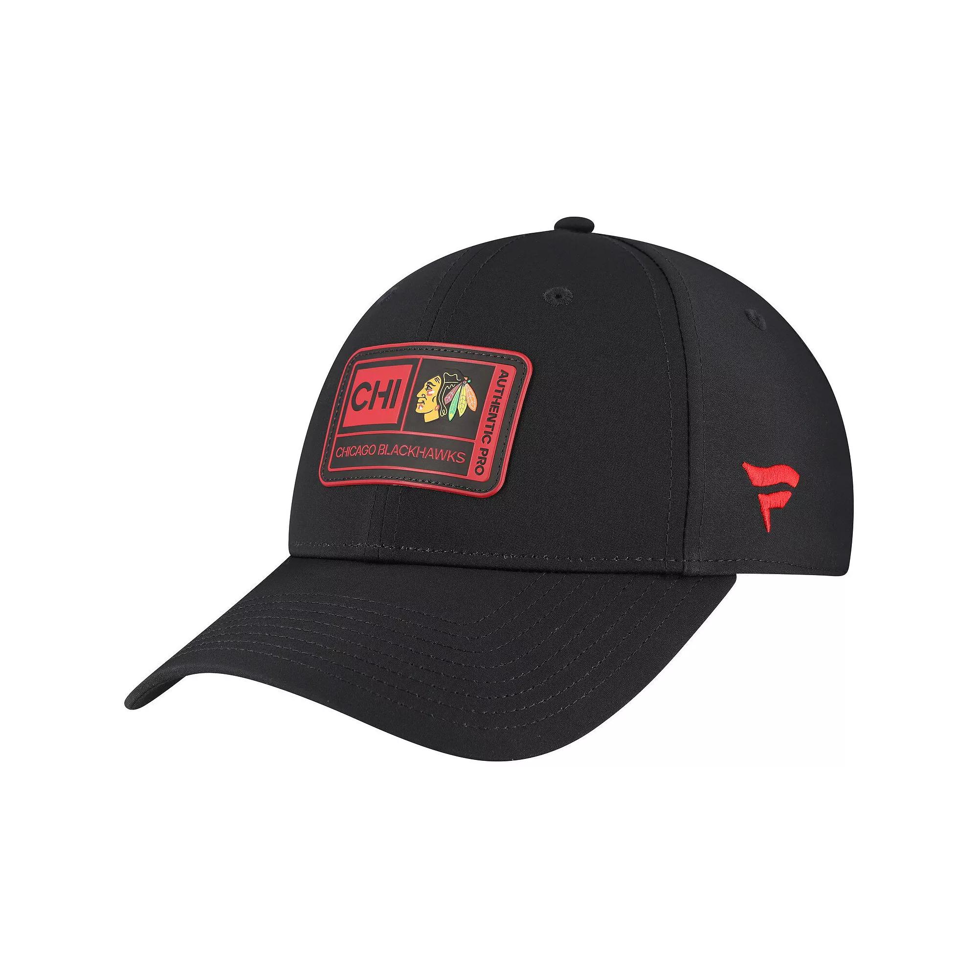 Men's Fanatics Black Chicago Blackhawks Training Camp Fitted Hat,  Product Image