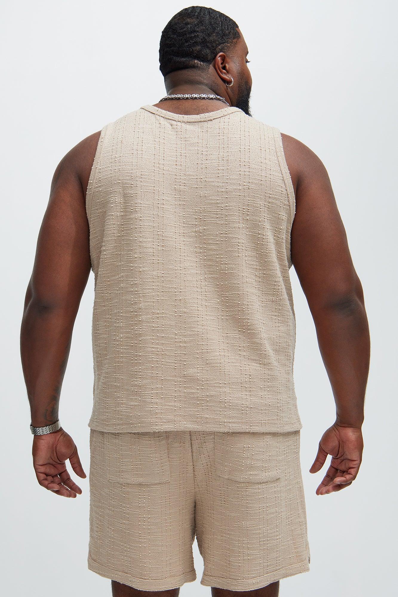 Jordan Textured Tank Top - Tan Product Image