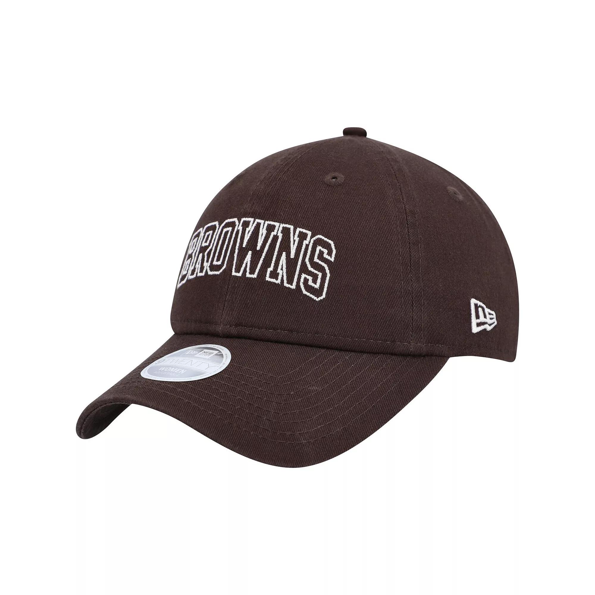 Women's New Era Brown Cleveland Browns Collegiate 9TWENTY Adjustable Hat Product Image