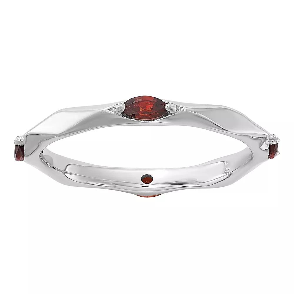 Stacks & Stones Sterling Silver Gemstone Stackable Ring, Women's,  Product Image