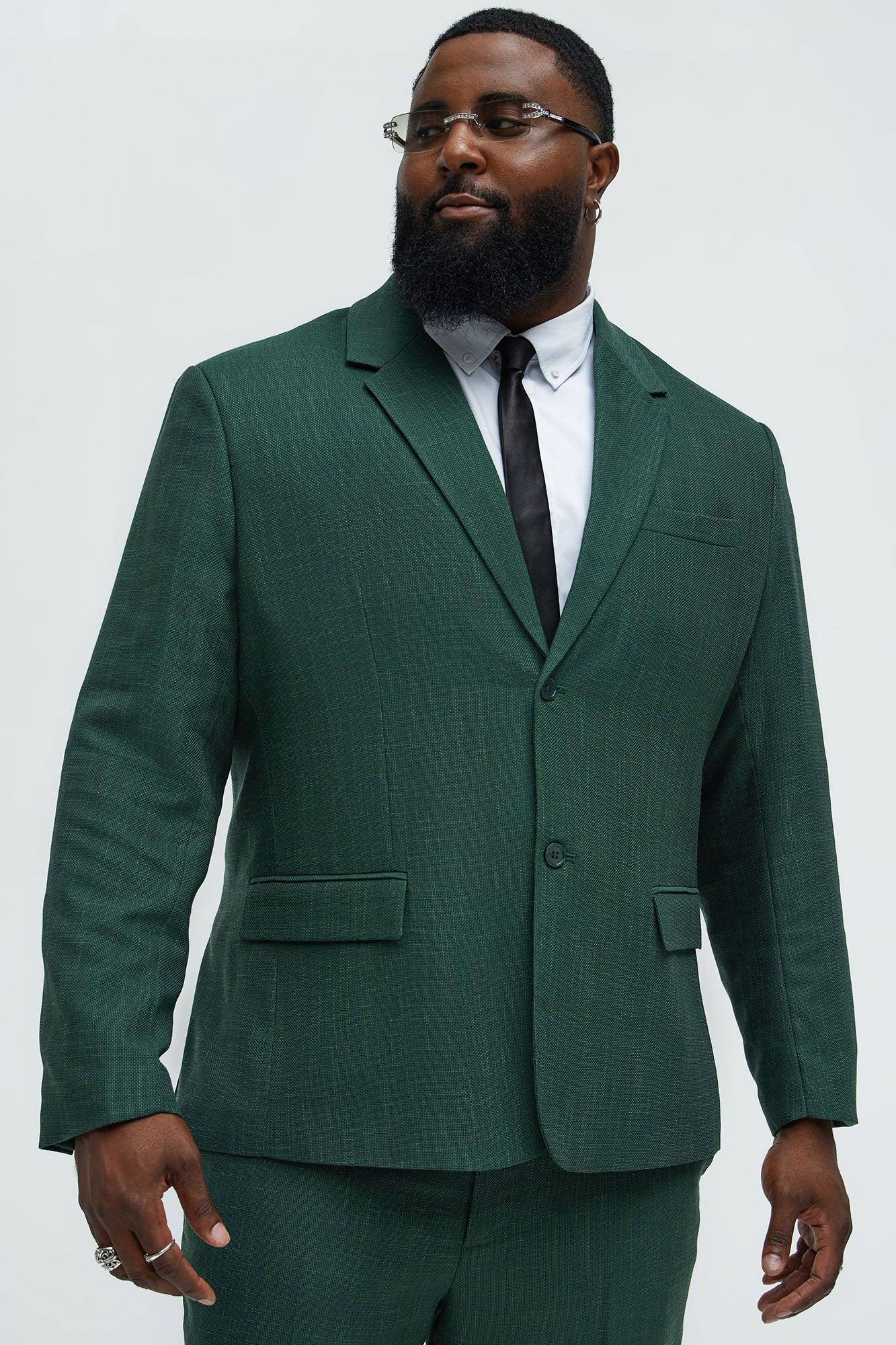 Shepton Solid Texture Blazer - Green Product Image