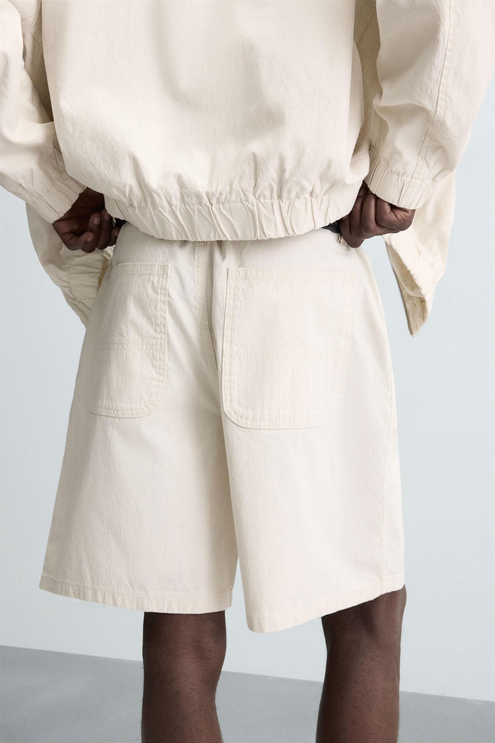 STRIPED REGULAR FIT SHORTS Product Image