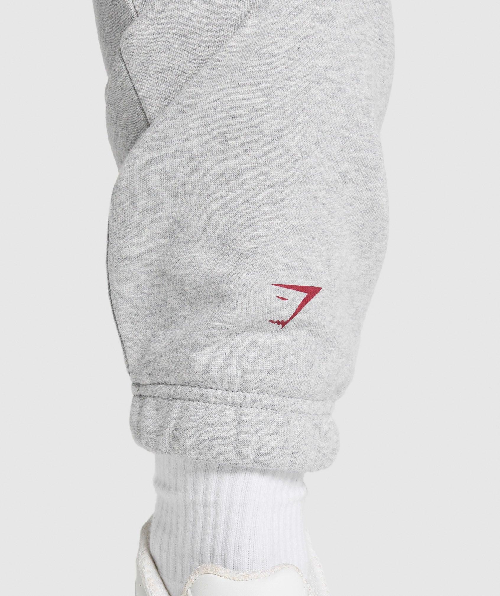 Gymshark Lifting Essentials Graphic Brushed Oversized Joggers - Light Grey Core Marl Female Product Image