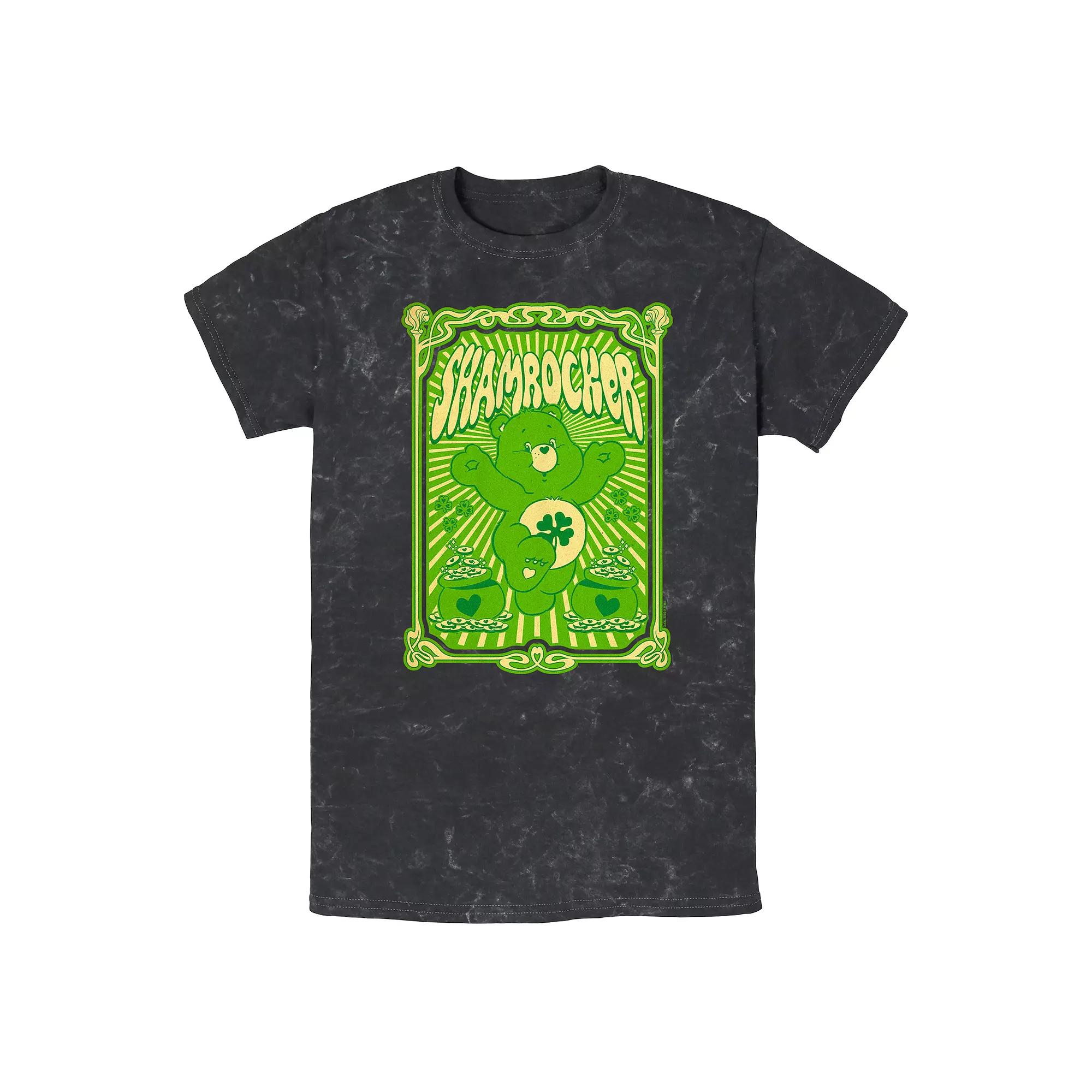Men's Care Bears Shamrocker Mineral Wash Graphic Tee,  Product Image