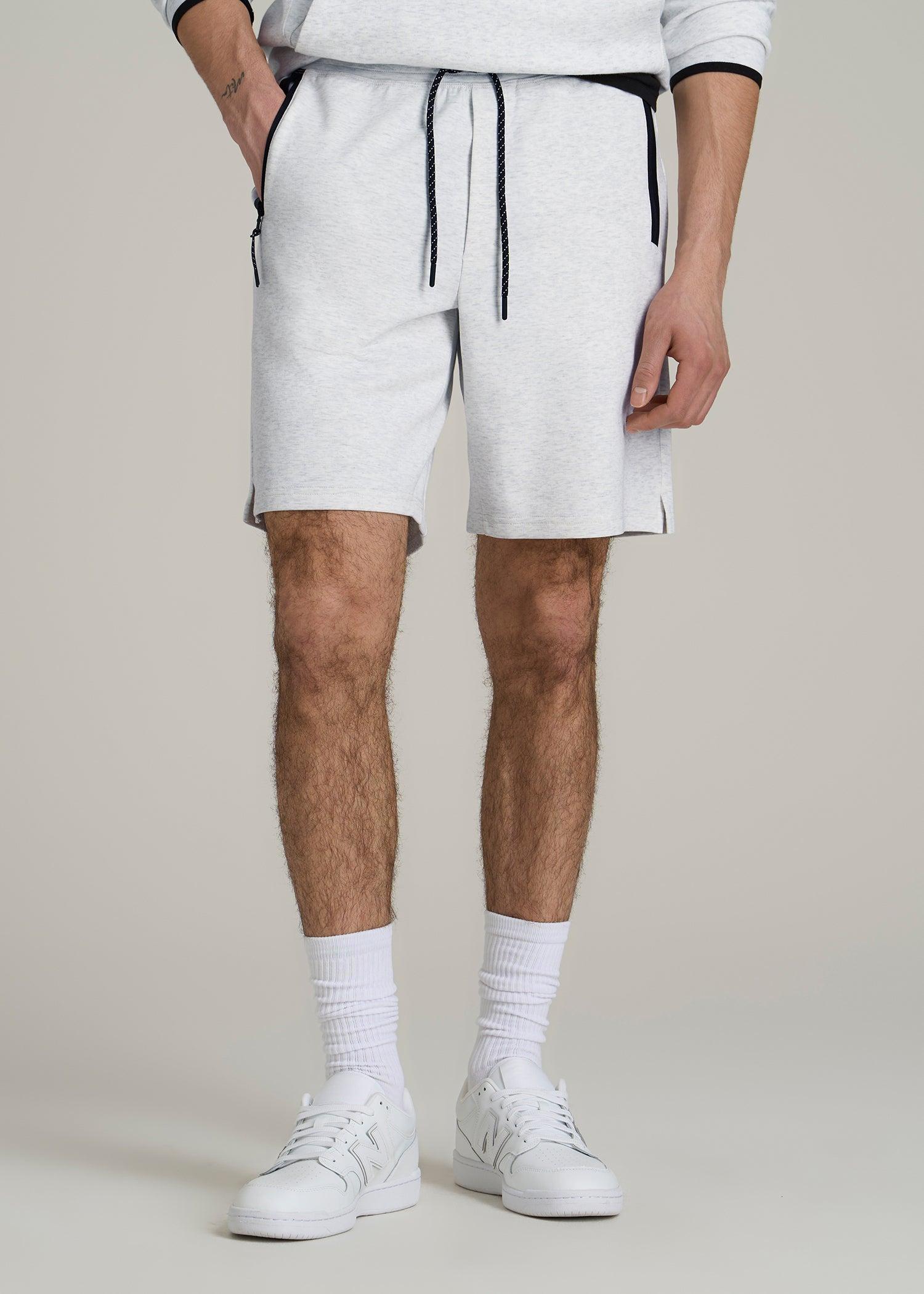 Tech Motion Fleece Shorts for Tall Men in Heather Frost Male Product Image