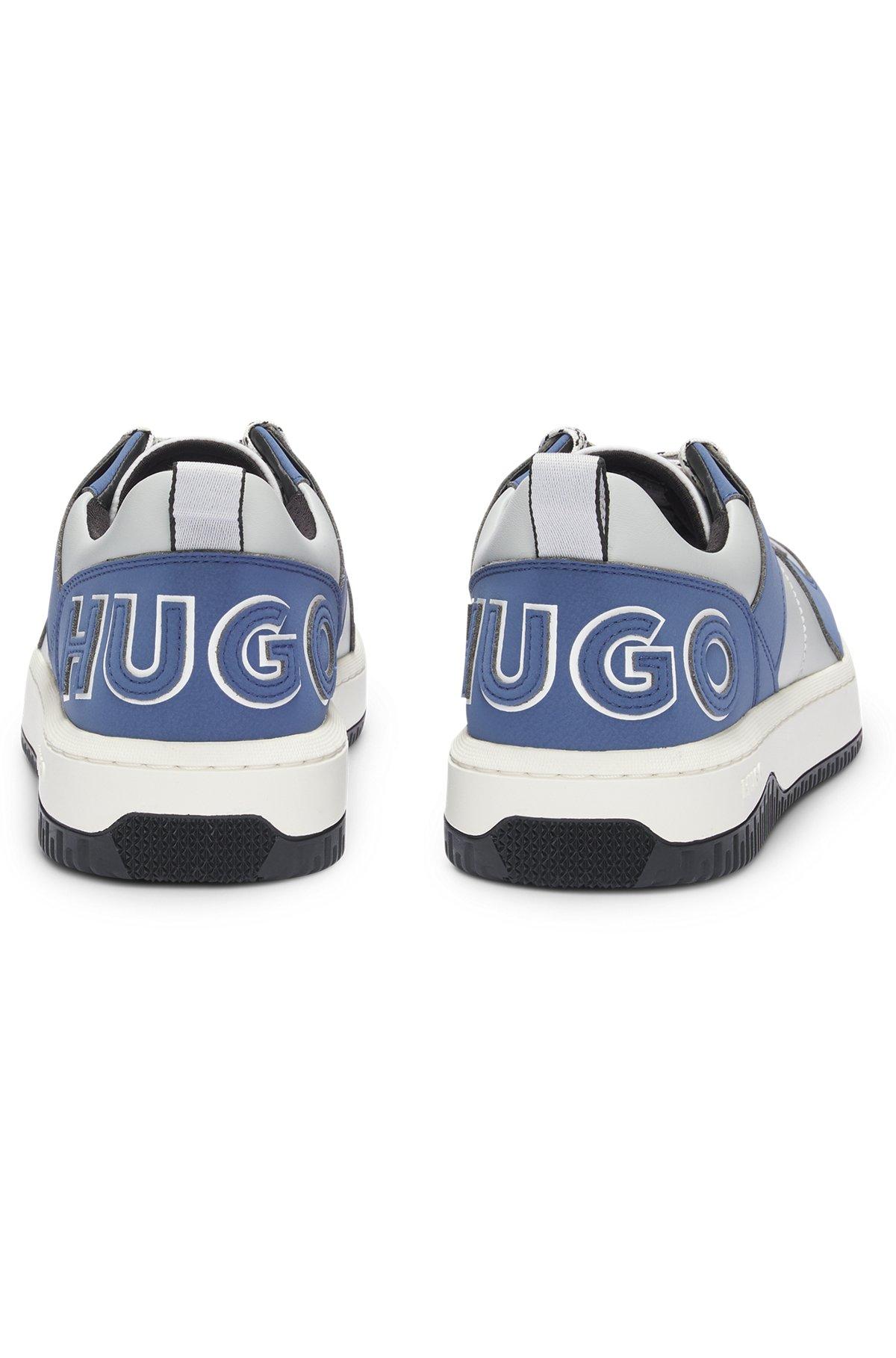 Mixed-material trainers with two sets of laces Product Image