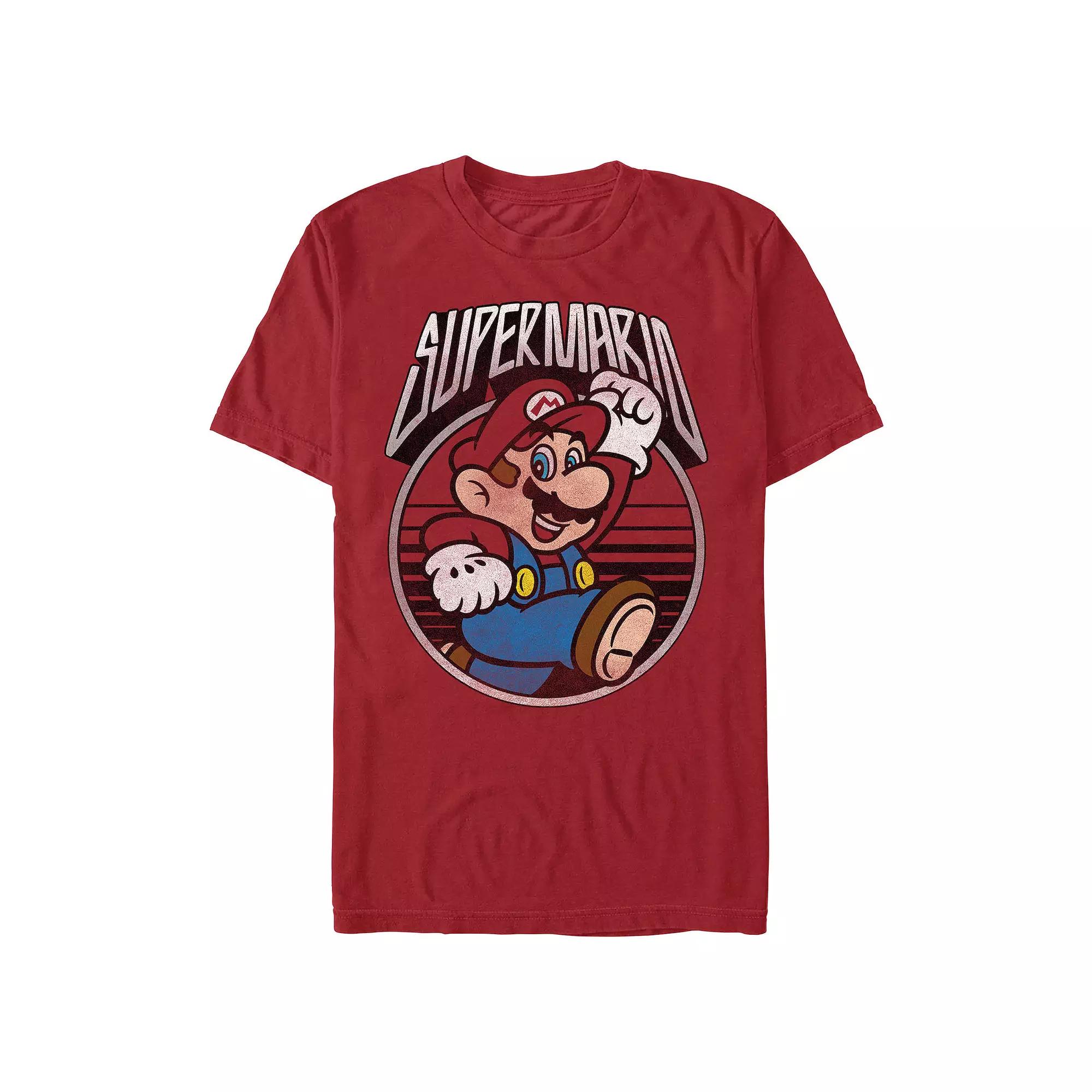 Men's Super Mario Bros Vintage Stamp Graphic Tee,  Product Image