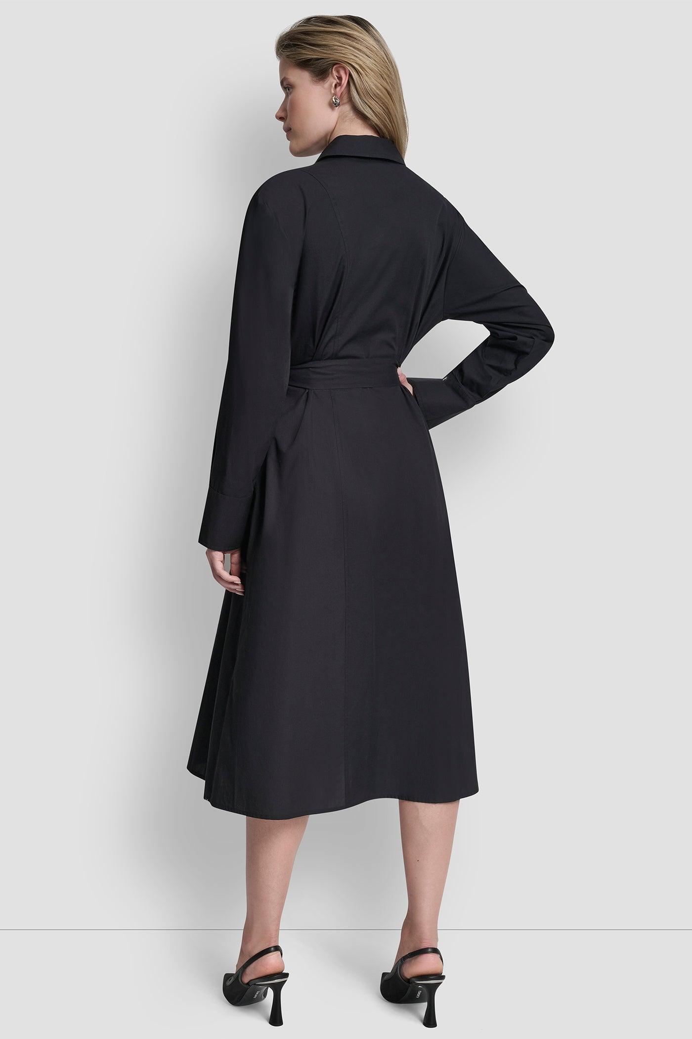 BUTTON DOWN MIDI SHIRT DRESS Product Image