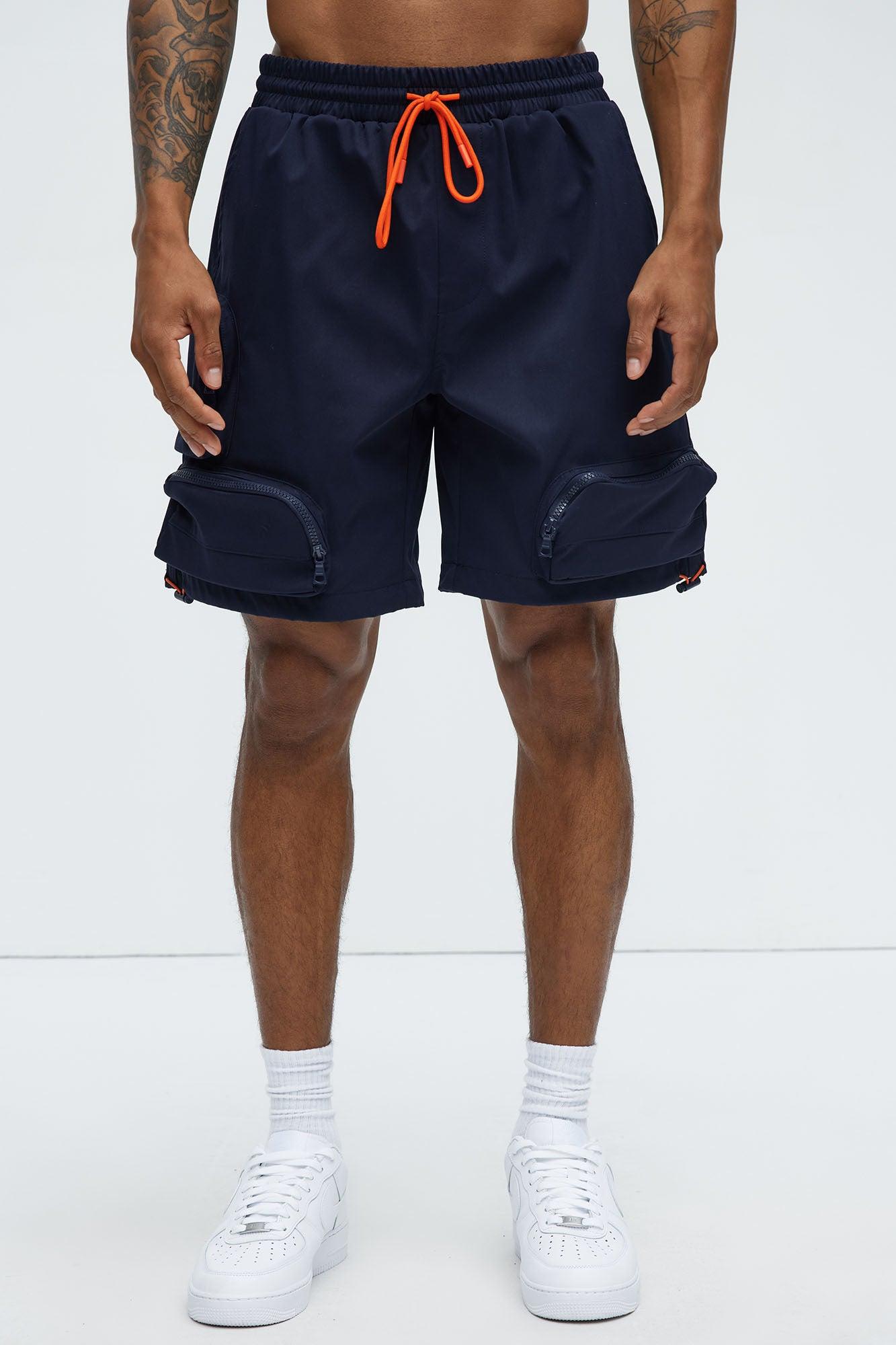 Gone Fishing Cargo Shorts - Navy Product Image