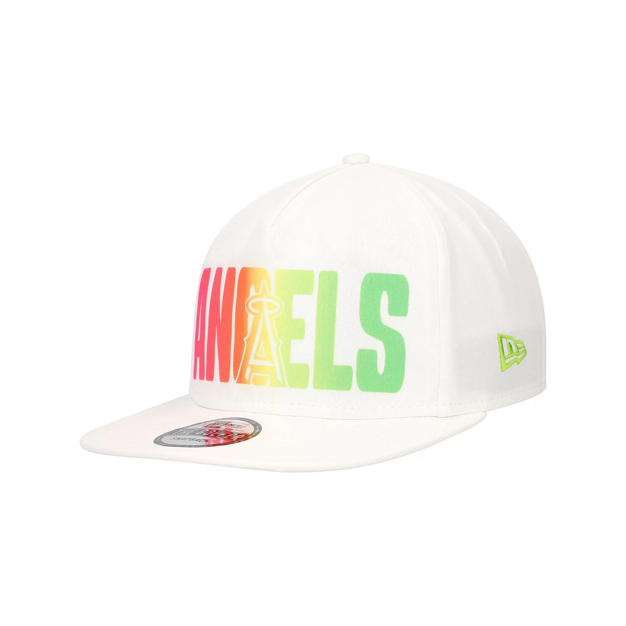 Men's New Era White Los Angeles Angels Spring Spectrum Golfer Snapback Hat Product Image