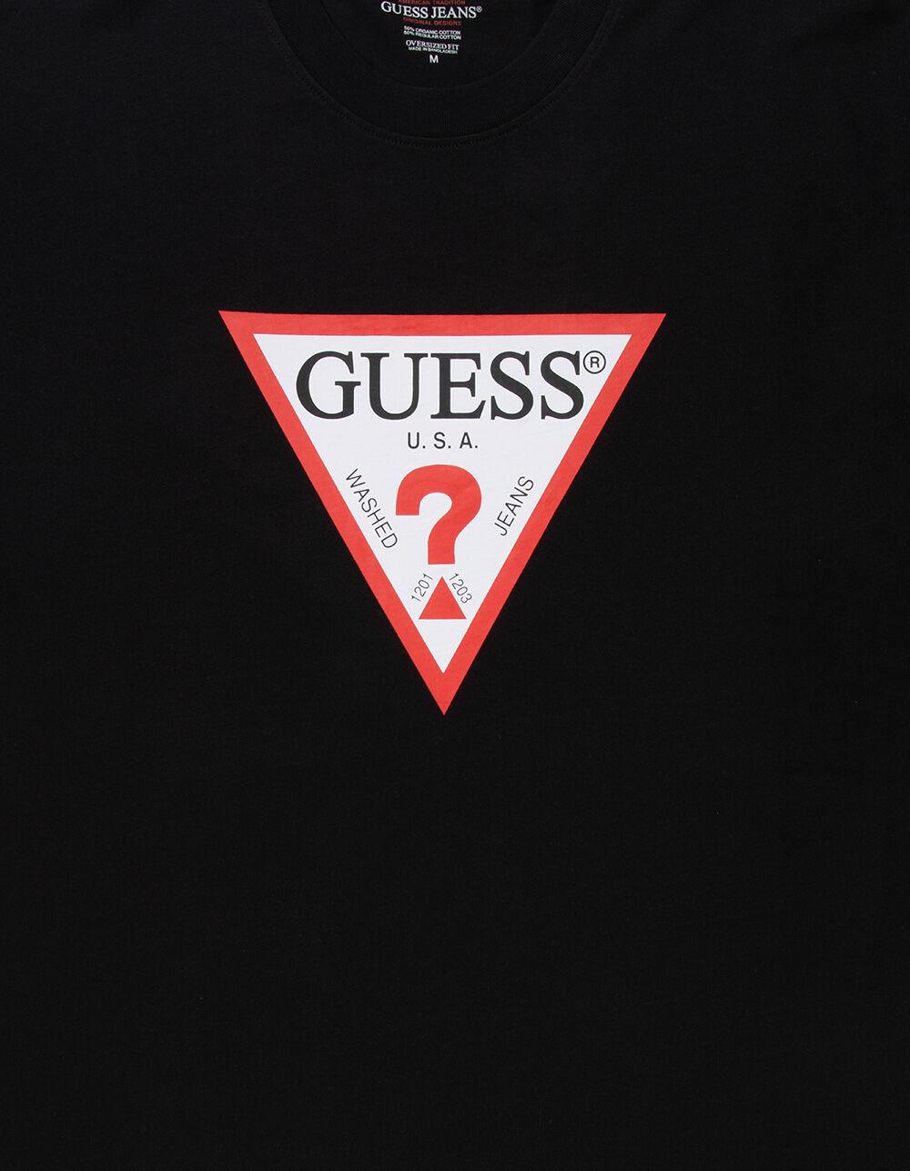 GUESS JEANS Iconic Mens Oversized Tee - BLACK Product Image