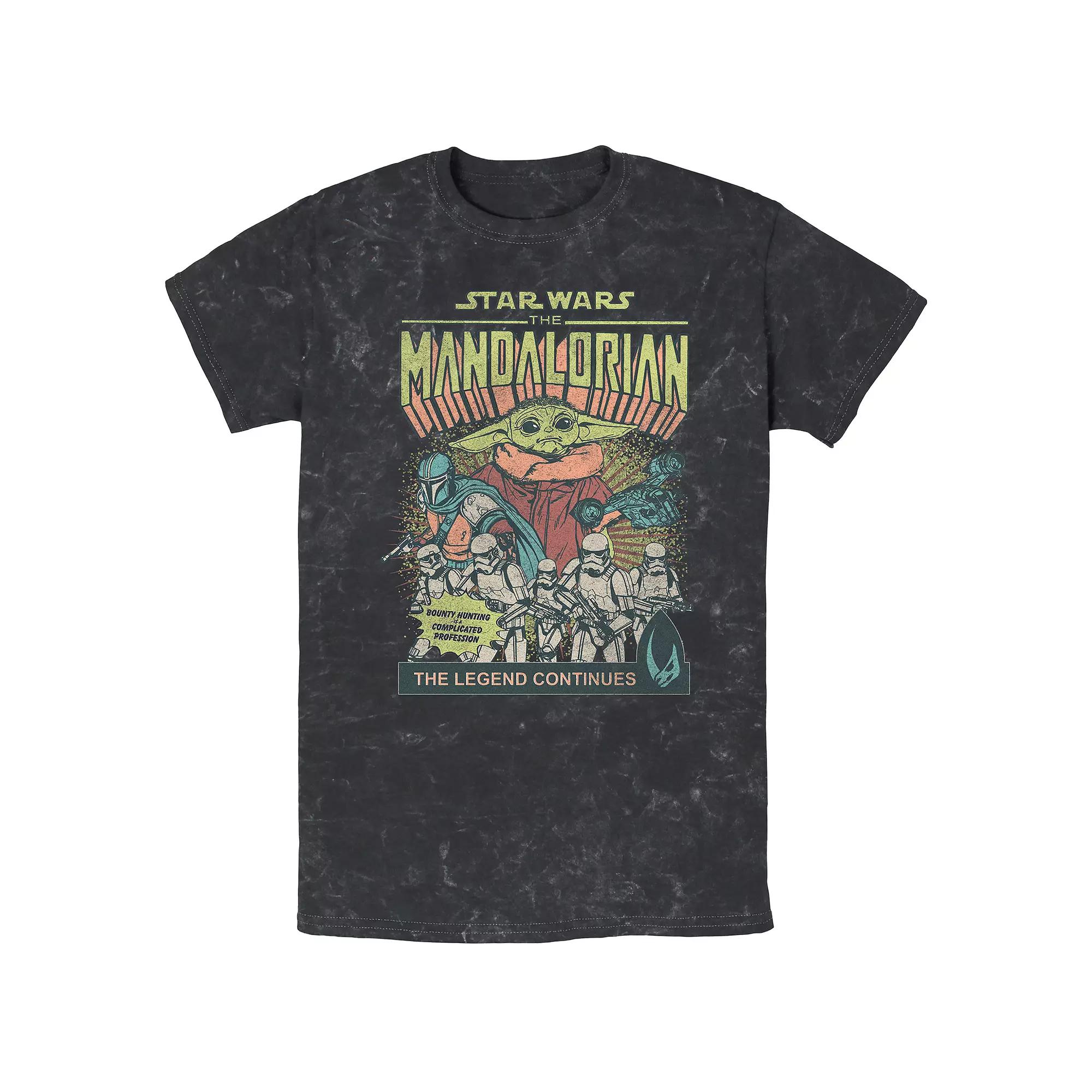 Men's The Mandalorian Comic-book Style Cover Bombard Wash Graphic Tee,  Product Image