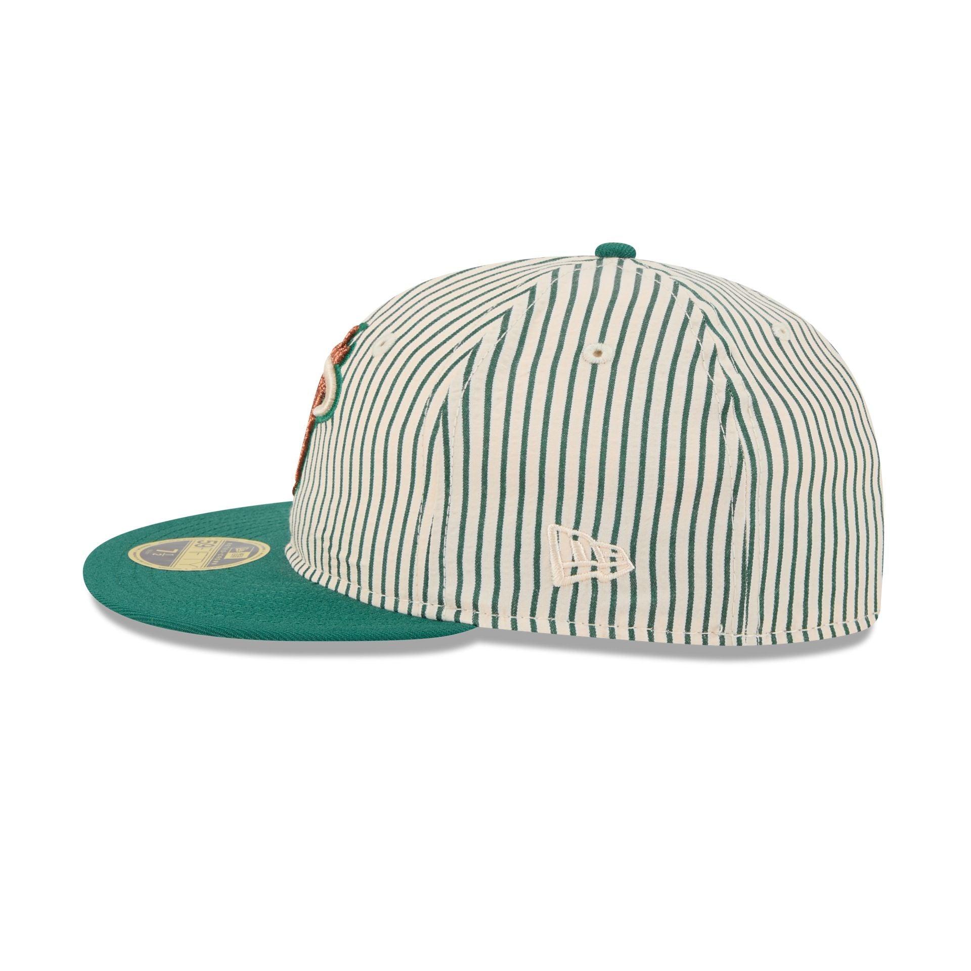 Just Caps Seersucker Miami Heat Retro Crown 59FIFTY Fitted Hat Male Product Image