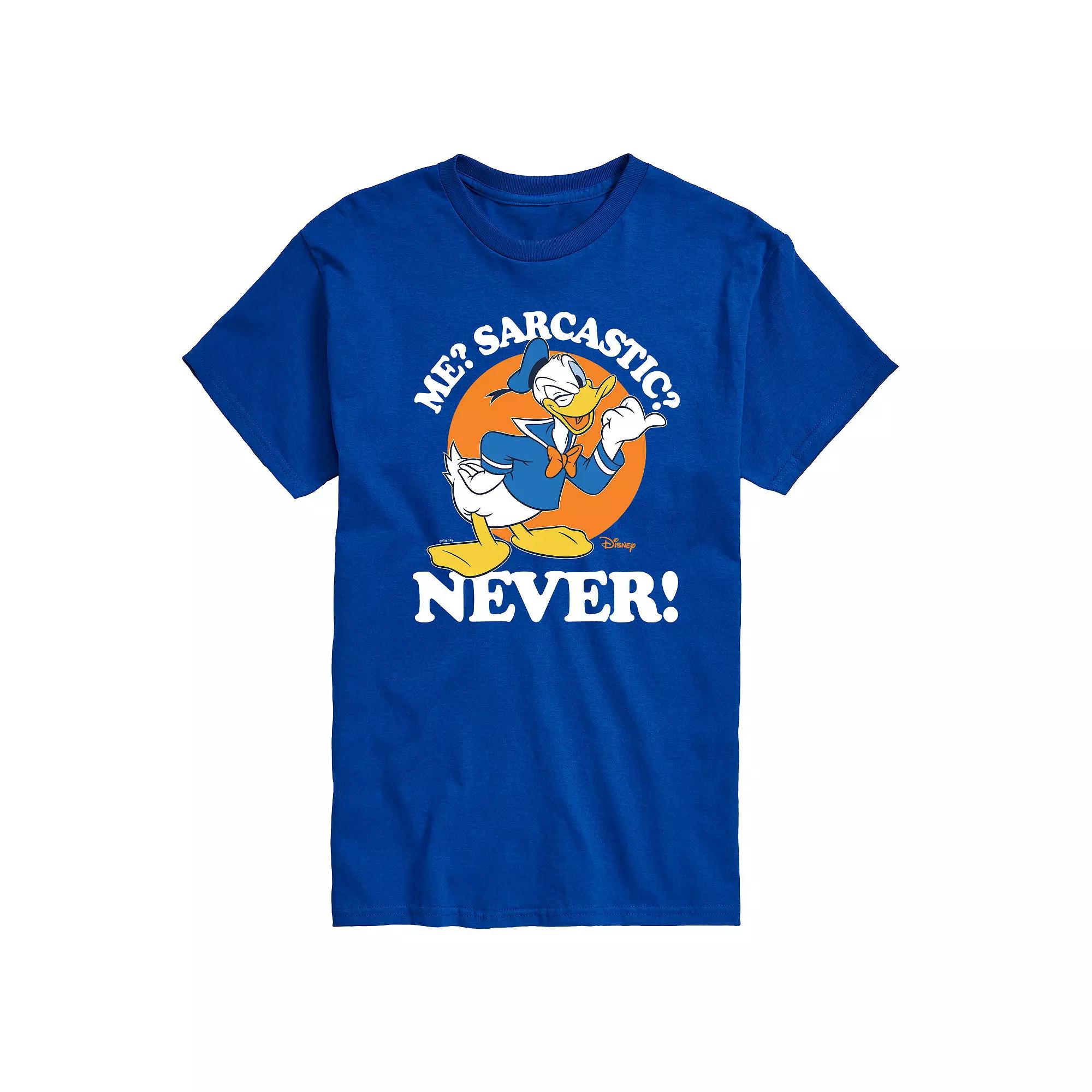 Disney's Donald Duck Big & Tall Me Sarcastic Never Graphic Tee, Men's,  Product Image
